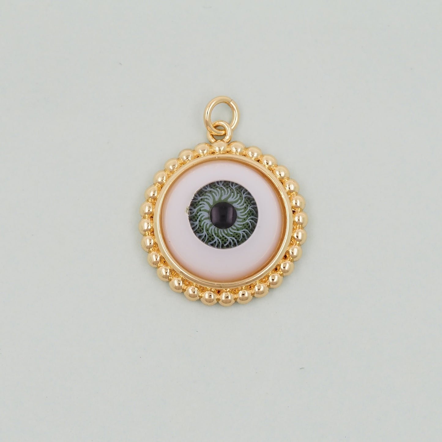 Gold Evil Eye Charms,18K Gold Filled Evil Eye Pendant,Evil Eye Charm Bracelet Necklace for DIY Jewelry Making Supply