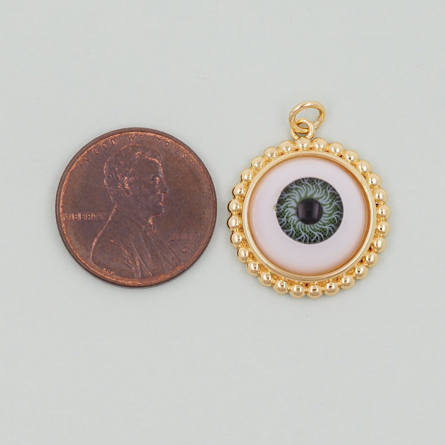 Gold Evil Eye Charms,18K Gold Filled Evil Eye Pendant,Evil Eye Charm Bracelet Necklace for DIY Jewelry Making Supply