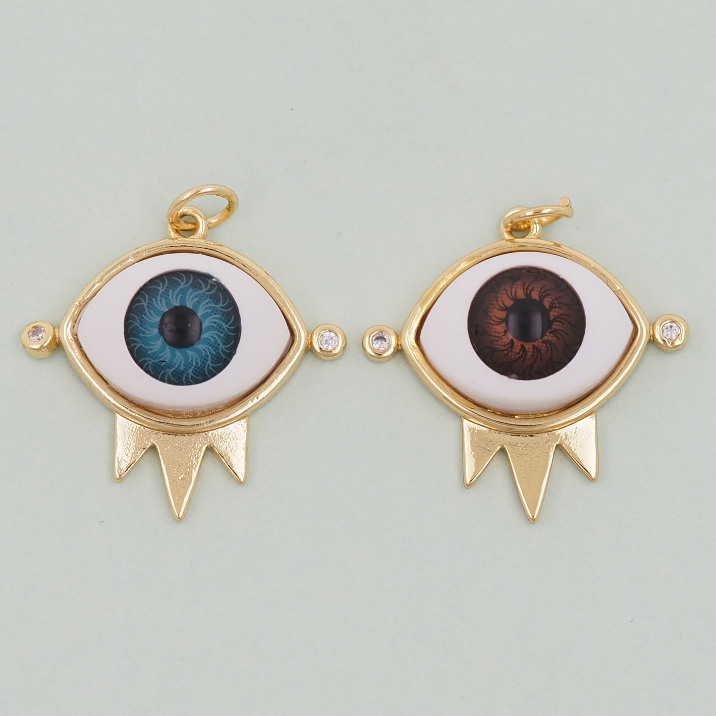 Gold Evil Eye Charms,18K Gold Filled Evil Eye Pendant,Evil Eye Charm Bracelet Necklace for DIY Jewelry Making Supply