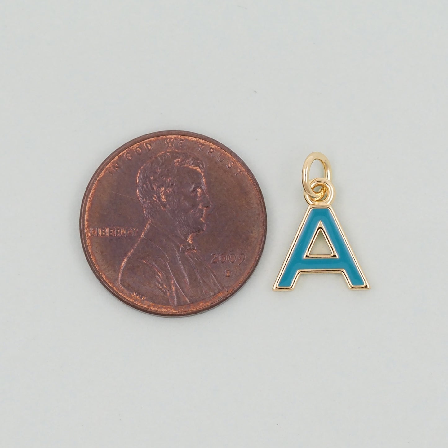 Gold letter Charms,18K Gold Filled letter Pendant,initial Charm Bracelet Necklace for DIY Jewelry Making Supply