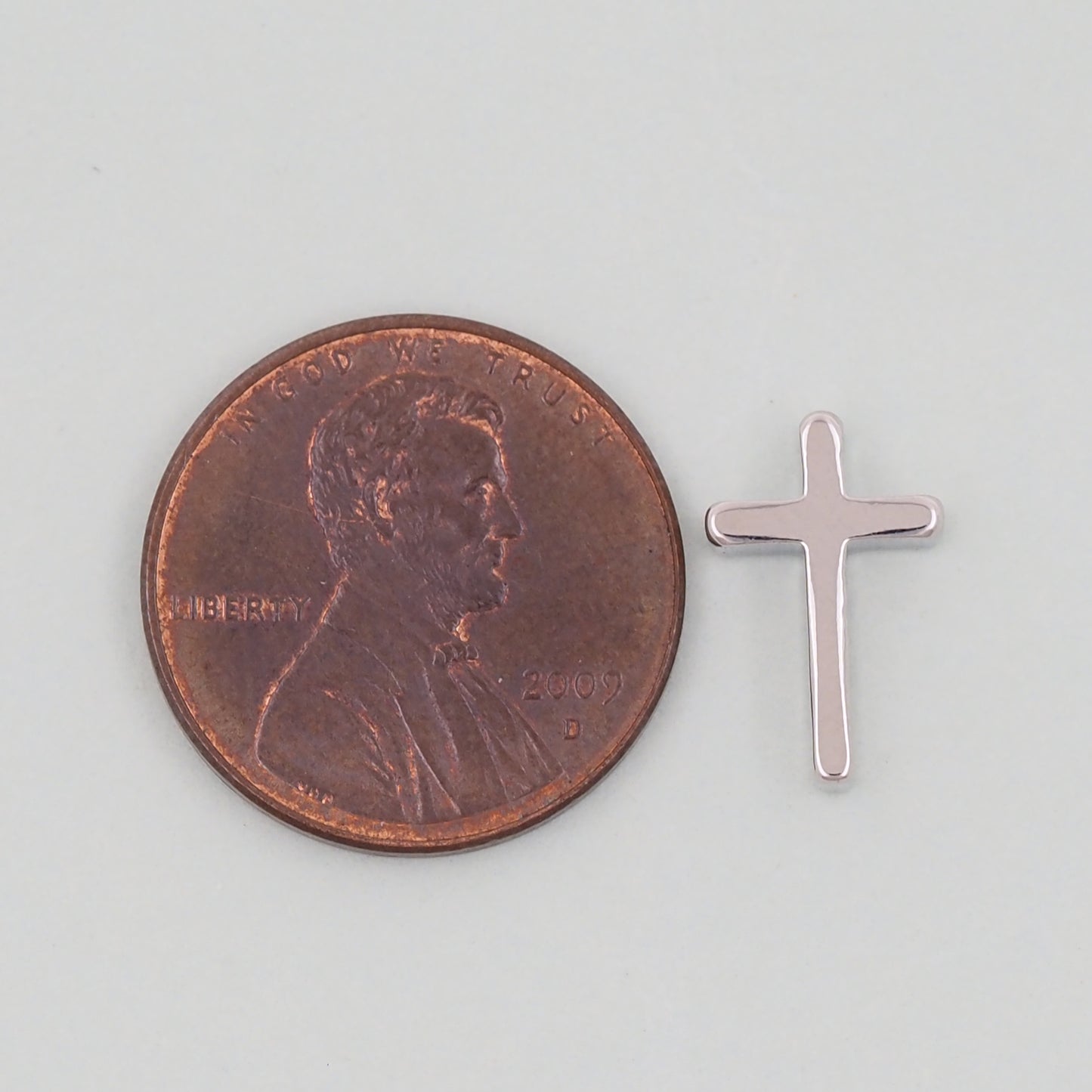 18K Gold Filled Cross Pendant,Cross Charm Bracelet Necklace for DIY Jewelry Making Supply