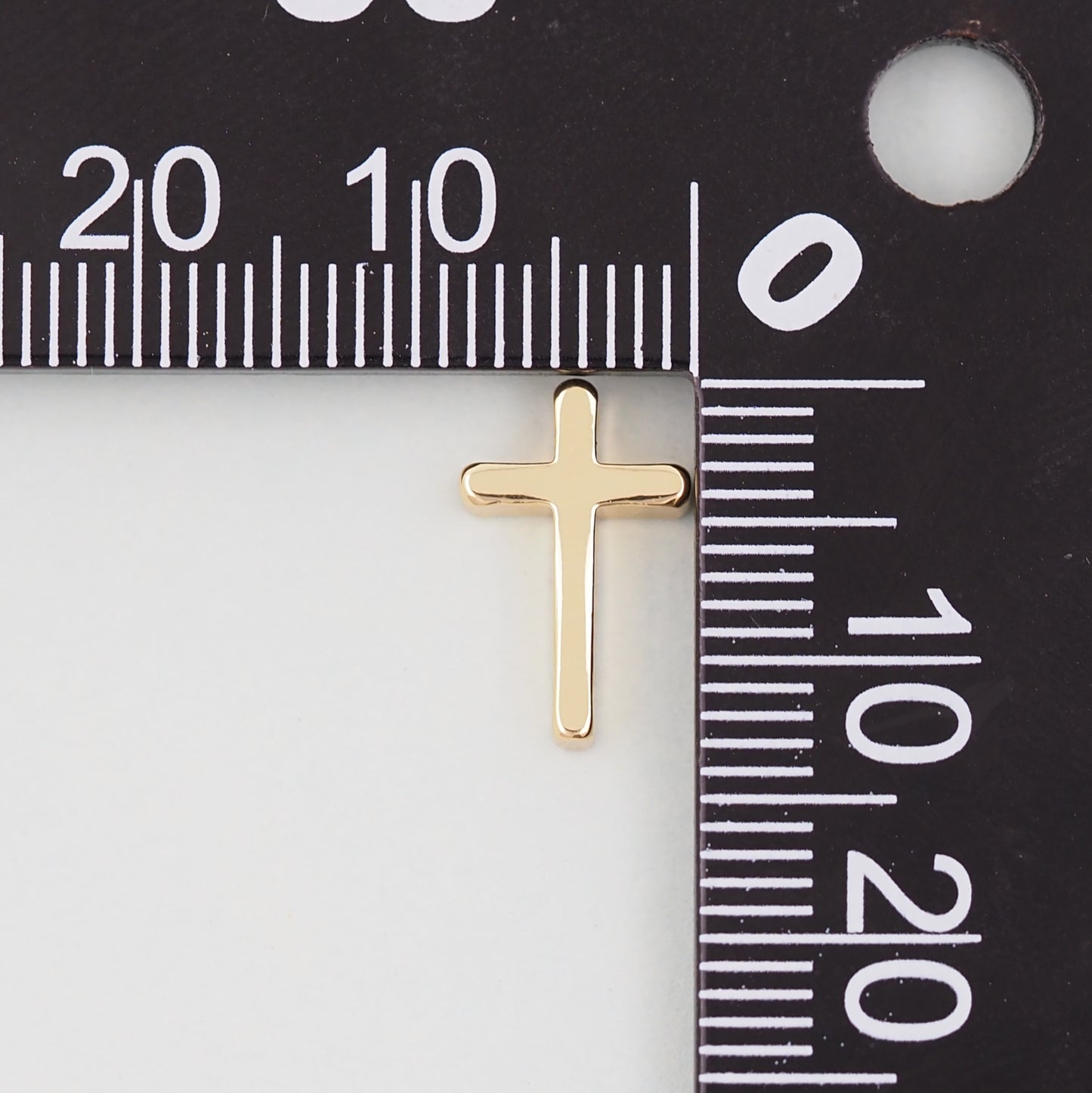 18K Gold Filled Cross Pendant,Cross Charm Bracelet Necklace for DIY Jewelry Making Supply