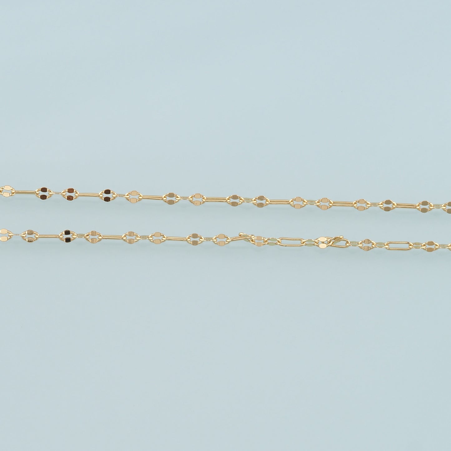 Gold Paper Clip Chain,18K Gold Filled Oval Chain for Necklace Bracelet DIY Jewelry Making Supply