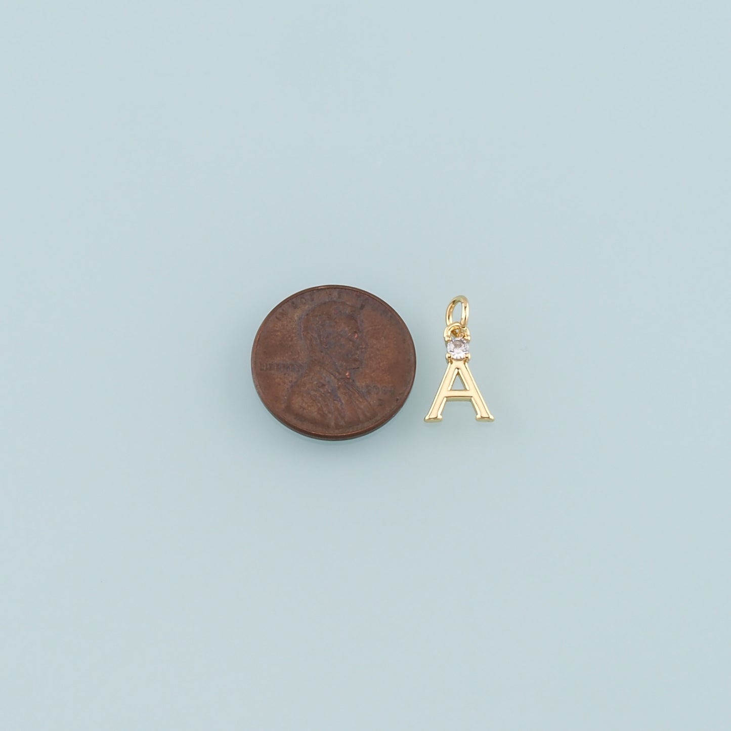 Gold letter Charms,18K Gold Filled letter Pendant,CZ Micro Pave Initial Charm Bracelet Necklace for DIY Jewelry Making Supply