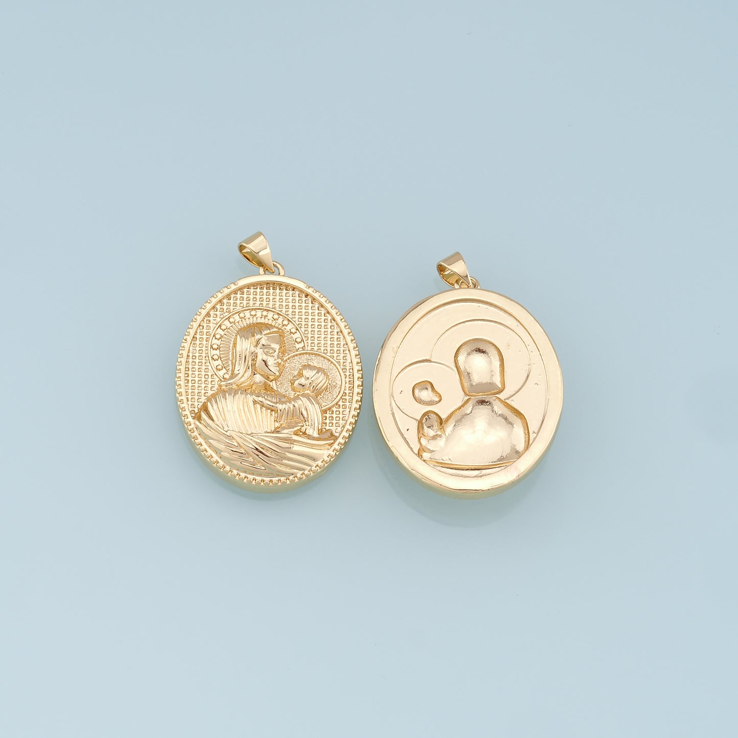 Gold Virgin Mary Charms,18K Gold Filled Virgin Mary Pendant,Religion Charm Bracelet Necklace for DIY Jewelry Making Supply