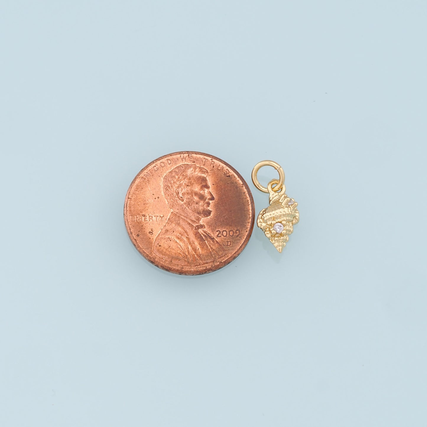 Gold Conch Charms,18K Gold Filled Conch Shell Pendant,Silver Conch Shell Charm Bracelet Necklace for DIY Jewelry Making Supply