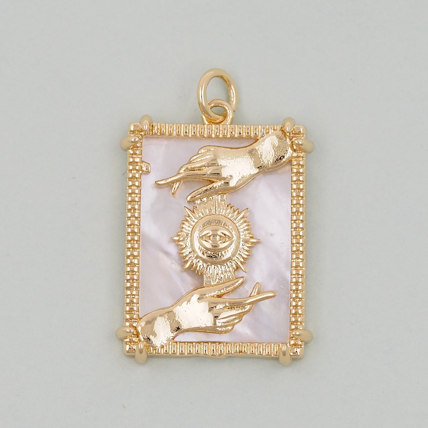 Gold Tarot Charms,18K Gold Fille Tarot Pendant,Tarot Charm Bracelet Necklace for DIY Jewelry Making Supply