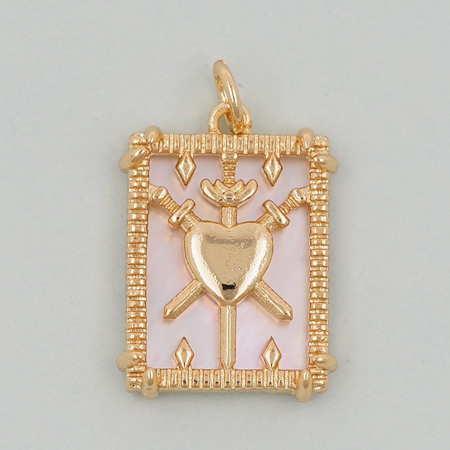 Gold Tarot Charms,18K Gold Fille Tarot Pendant,Tarot Charm Bracelet Necklace for DIY Jewelry Making Supply