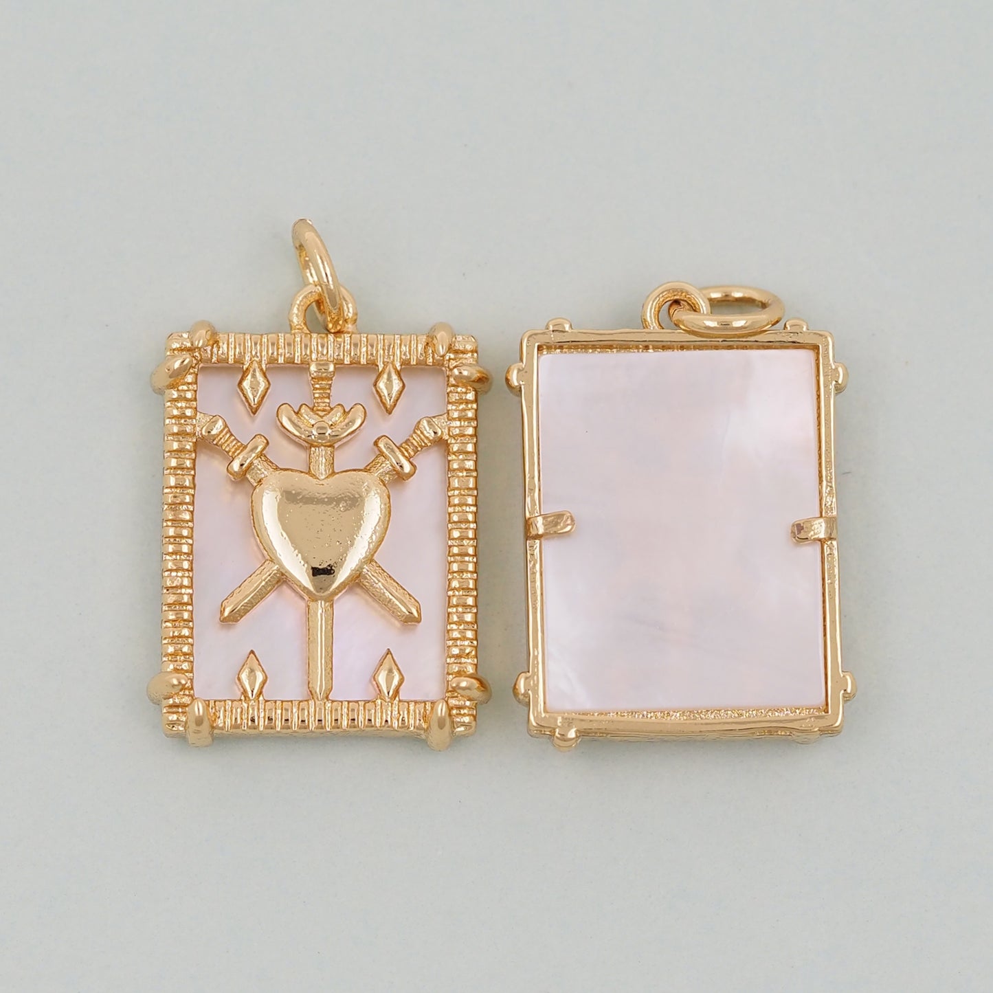 Gold Tarot Charms,18K Gold Fille Tarot Pendant,Tarot Charm Bracelet Necklace for DIY Jewelry Making Supply