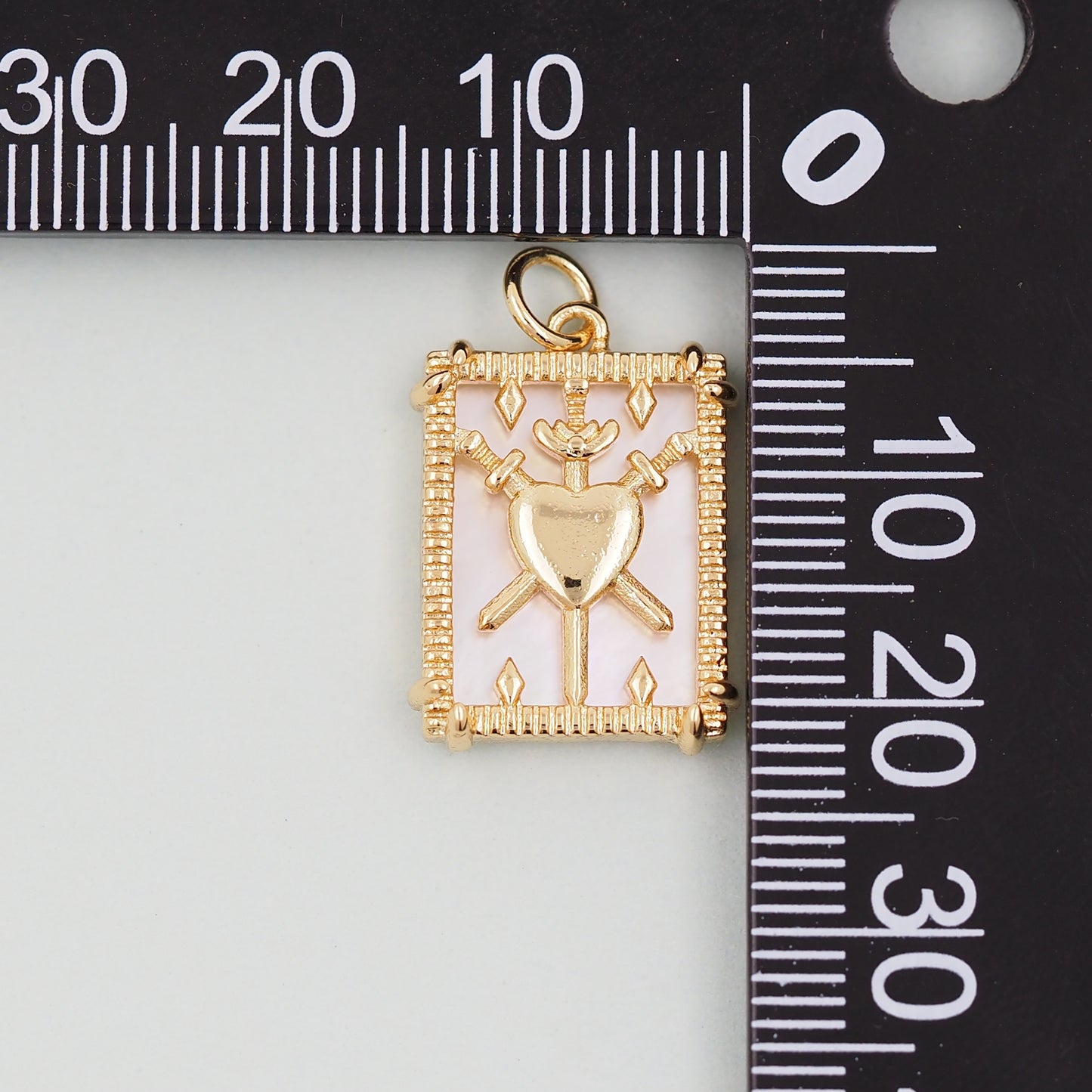 Gold Tarot Charms,18K Gold Fille Tarot Pendant,Tarot Charm Bracelet Necklace for DIY Jewelry Making Supply