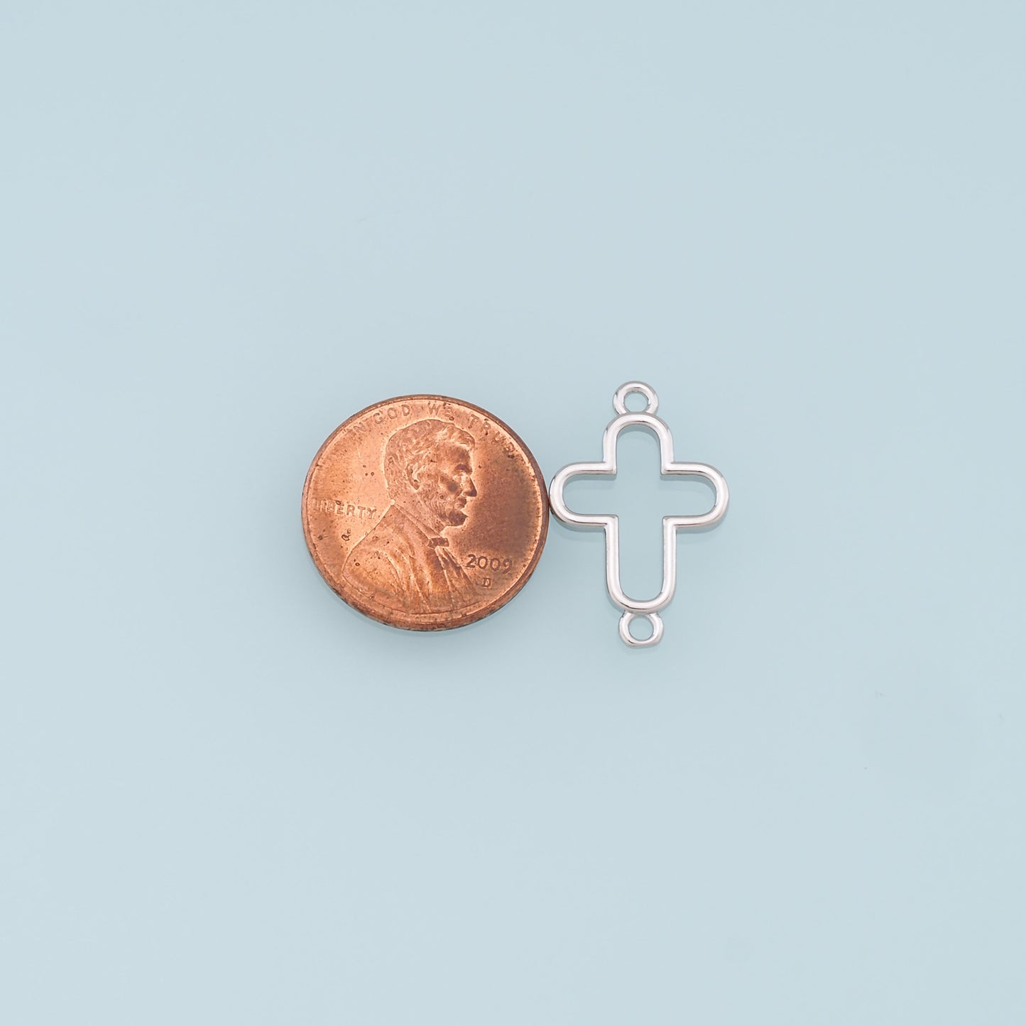 Gold Cross Connector Charms,18K Gold Filled Cross Pendant,Religion Charm Bracelet Necklace for DIY Jewelry Making Supply