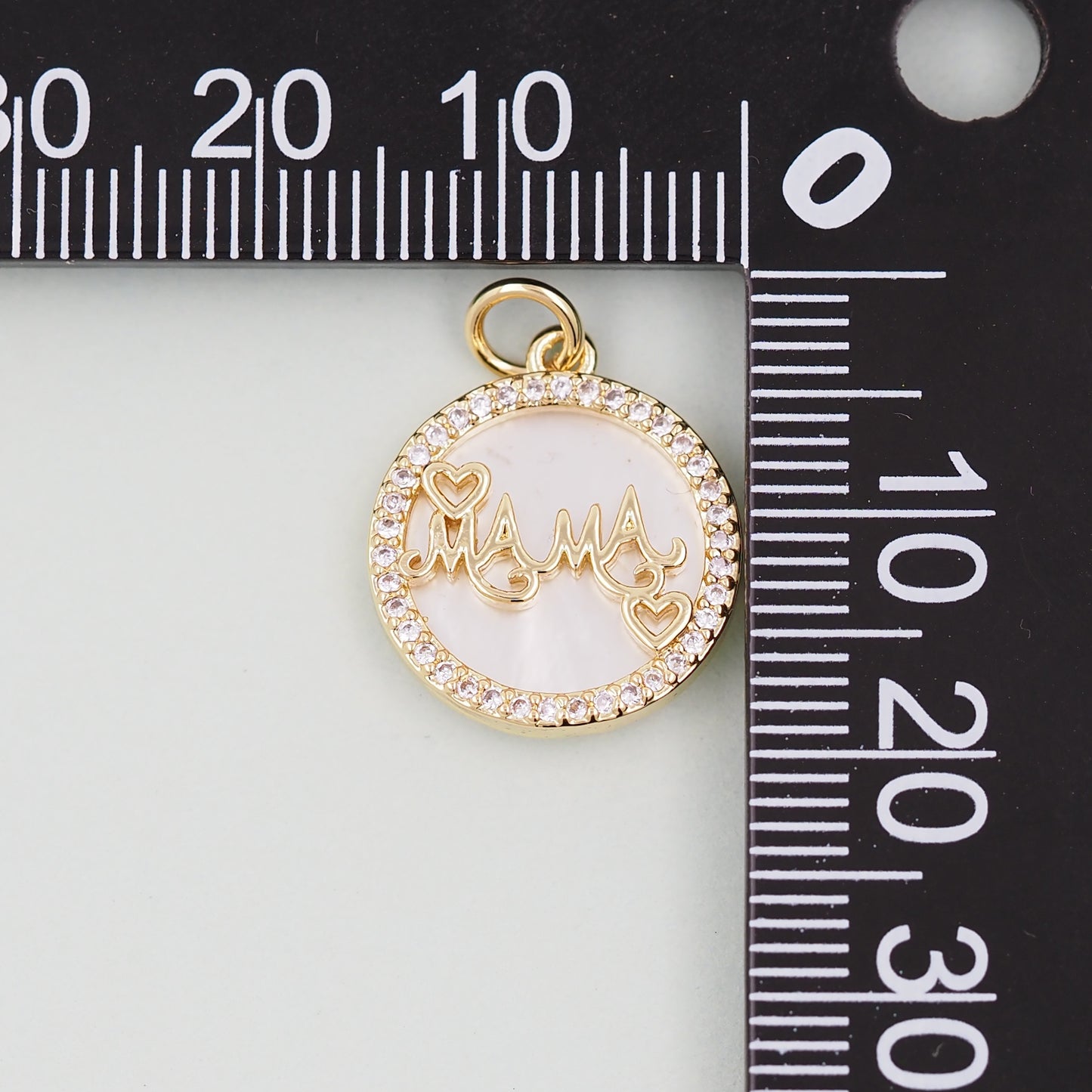 Gold Mama Charms,18K Gold Filled Mama Pendant,Mama Charm Bracelet Necklace for DIY Jewelry Making Supply