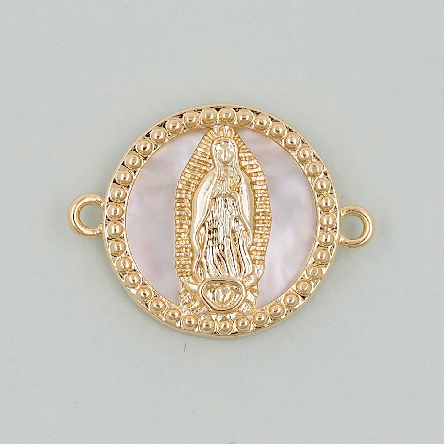 Gold Our Lady of Guadalupe Charms,18K Gold Filled virgin mary Pendant Charm Bracelet Necklace for DIY Jewelry Making Supply
