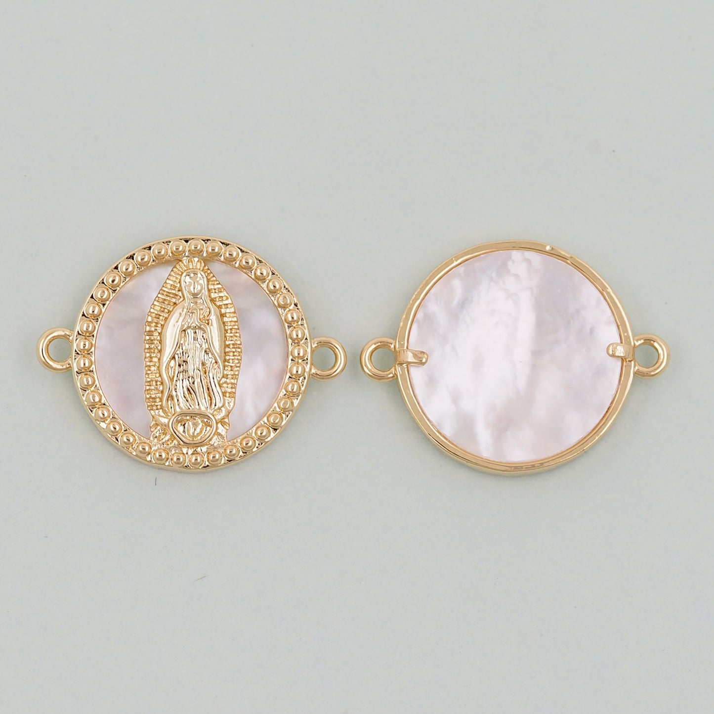 Gold Our Lady of Guadalupe Charms,18K Gold Filled virgin mary Pendant Charm Bracelet Necklace for DIY Jewelry Making Supply