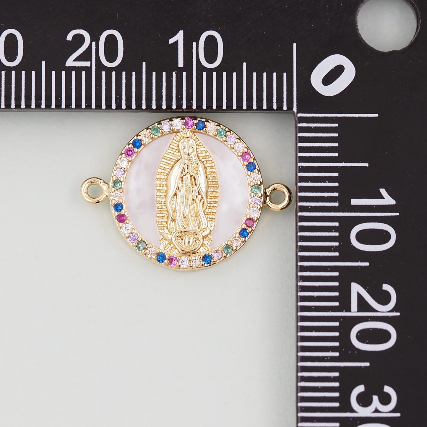 Gold Our Lady of Guadalupe Charms,18K Gold Filled virgin mary Pendant Charm Bracelet Necklace for DIY Jewelry Making Supply