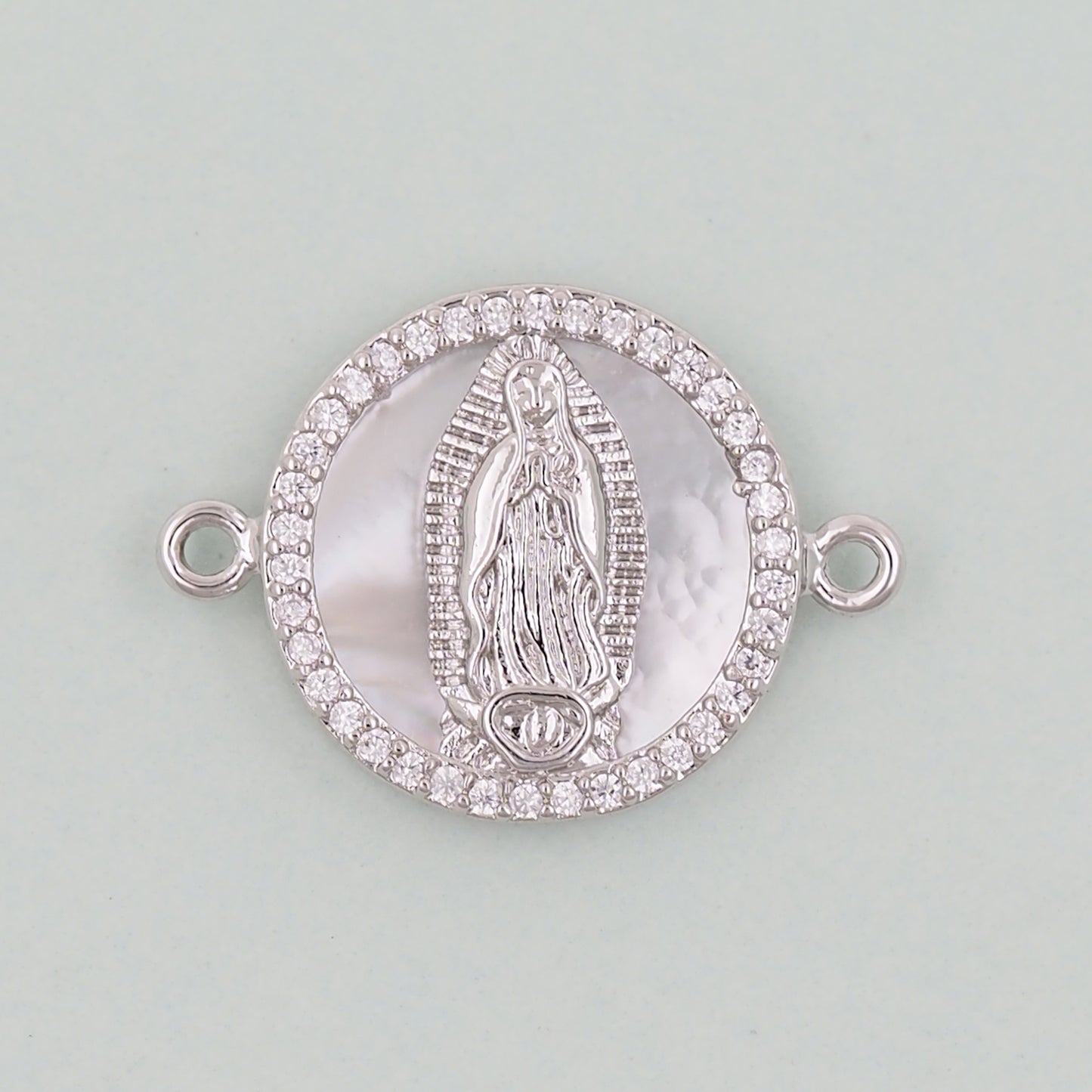 Gold Our Lady of Guadalupe Charms,18K Gold Filled virgin mary Pendant Charm Bracelet Necklace for DIY Jewelry Making Supply