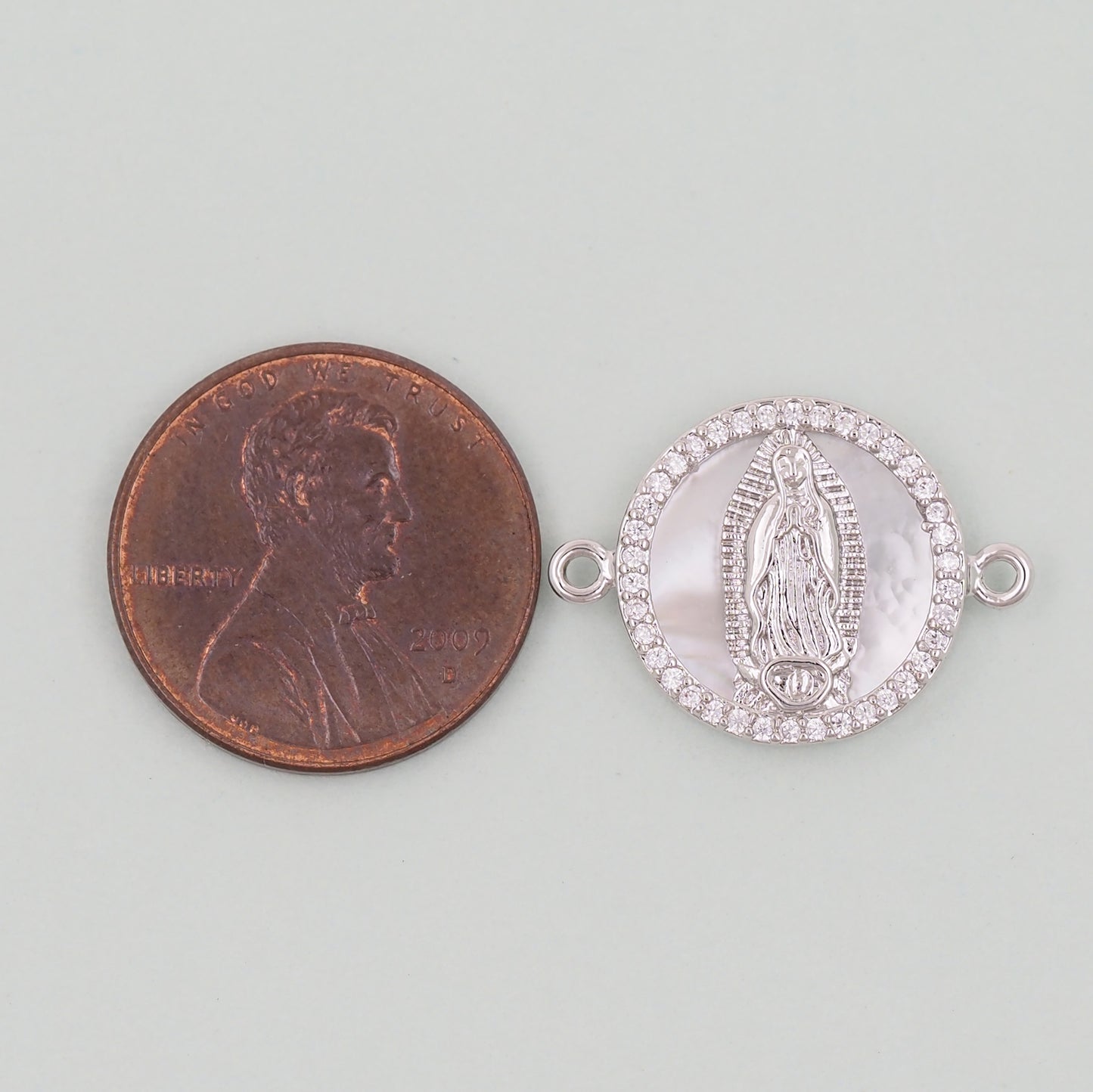 Gold Our Lady of Guadalupe Charms,18K Gold Filled virgin mary Pendant Charm Bracelet Necklace for DIY Jewelry Making Supply