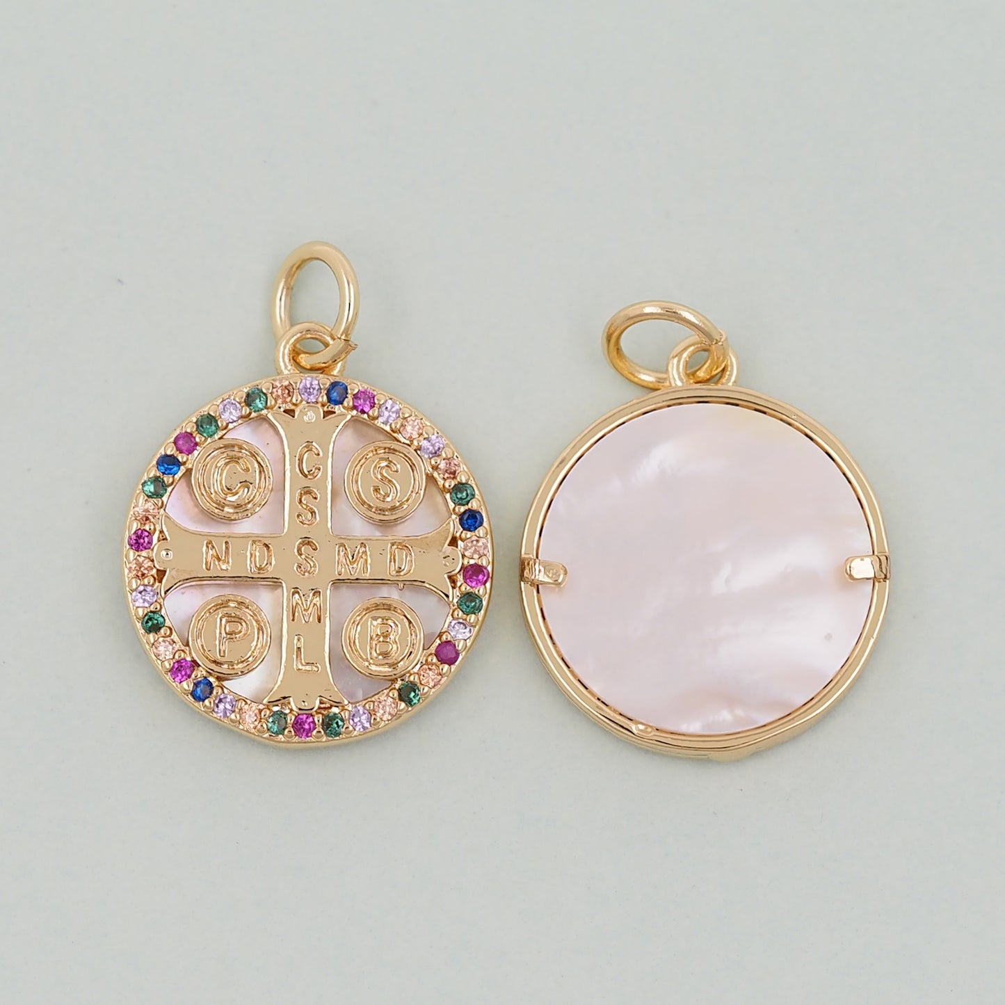 Gold religion Charms,18K Gold Filled religion Pendant,Cross Charm Bracelet Necklace for DIY Jewelry Making Supply