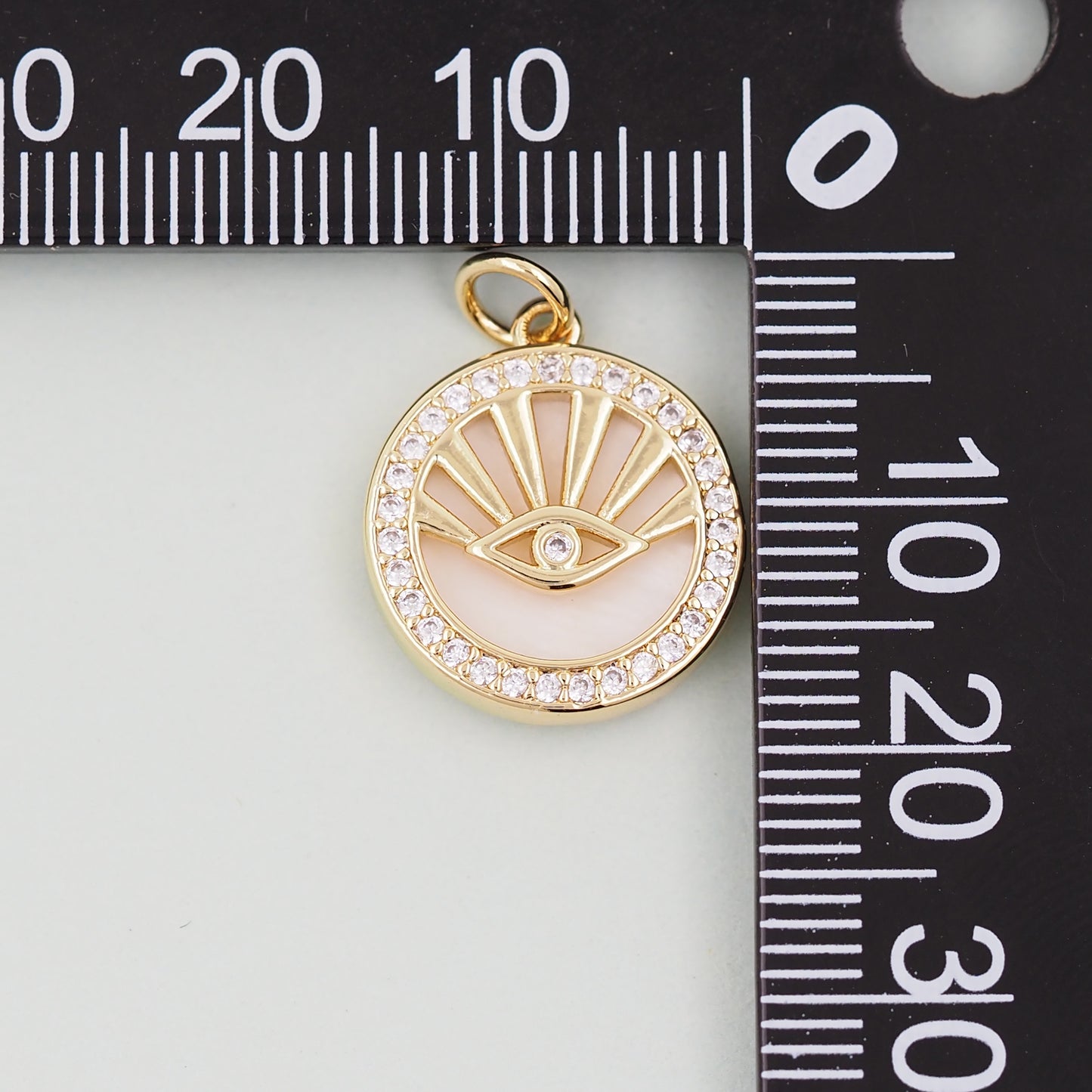 Gold Evil Eye Charms,18K Gold Filled Evil Eye Pendant,Evil Eye Charm Bracelet Necklace for DIY Jewelry Making Supply