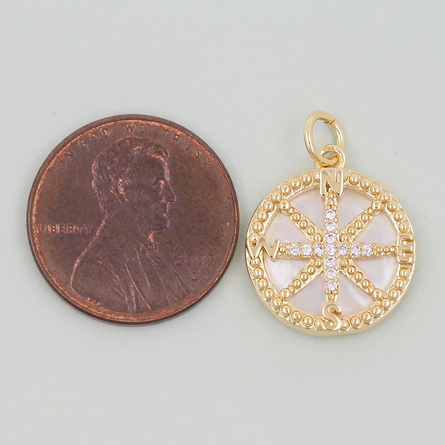 Gold Compass Charms,18K Gold Filled Starburst Pendant,North Star Charm Bracelet Necklace for DIY Jewelry Making Supply