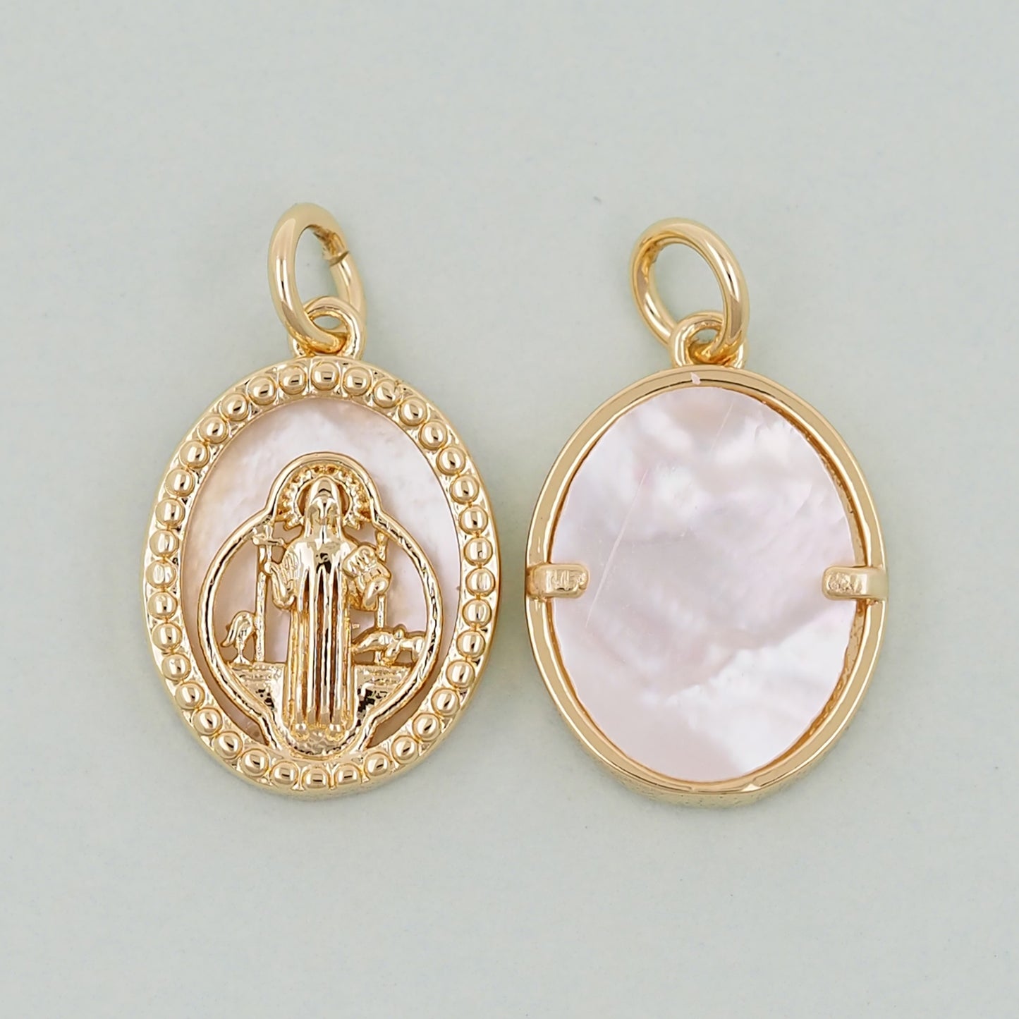 Gold Our Lady of Guadalupe Charms,18K Gold Filled virgin mary Pendant Charm Bracelet Necklace for DIY Jewelry Making Supply