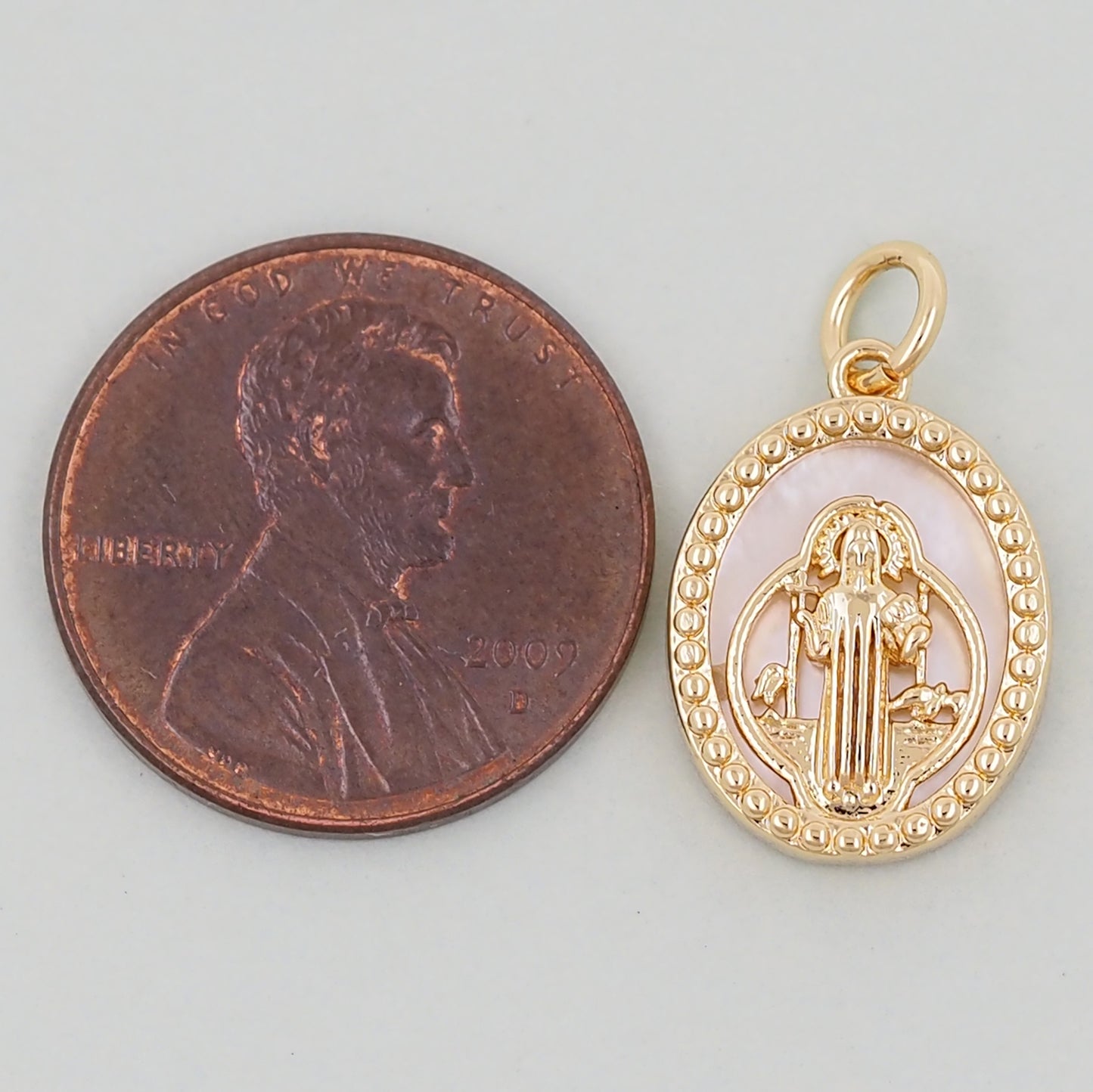 Gold Our Lady of Guadalupe Charms,18K Gold Filled virgin mary Pendant Charm Bracelet Necklace for DIY Jewelry Making Supply