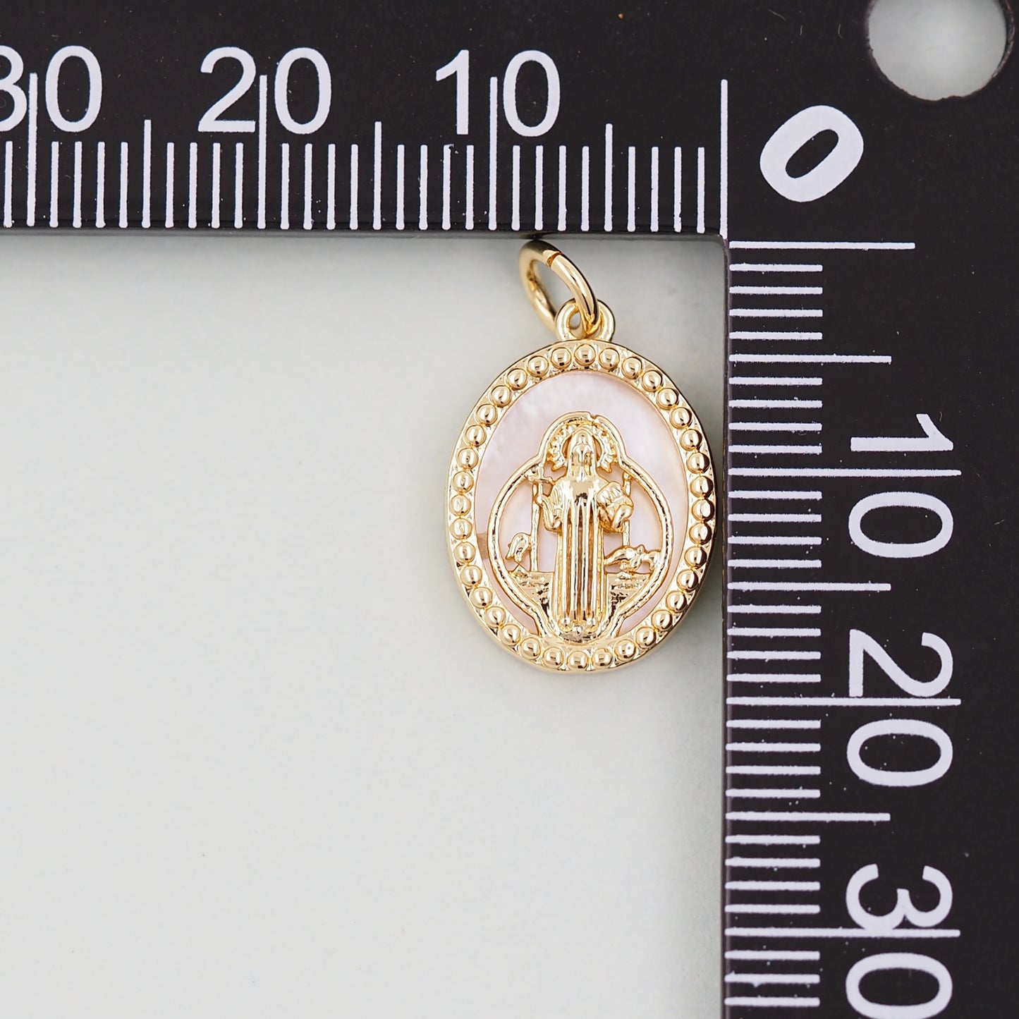 Gold Our Lady of Guadalupe Charms,18K Gold Filled virgin mary Pendant Charm Bracelet Necklace for DIY Jewelry Making Supply