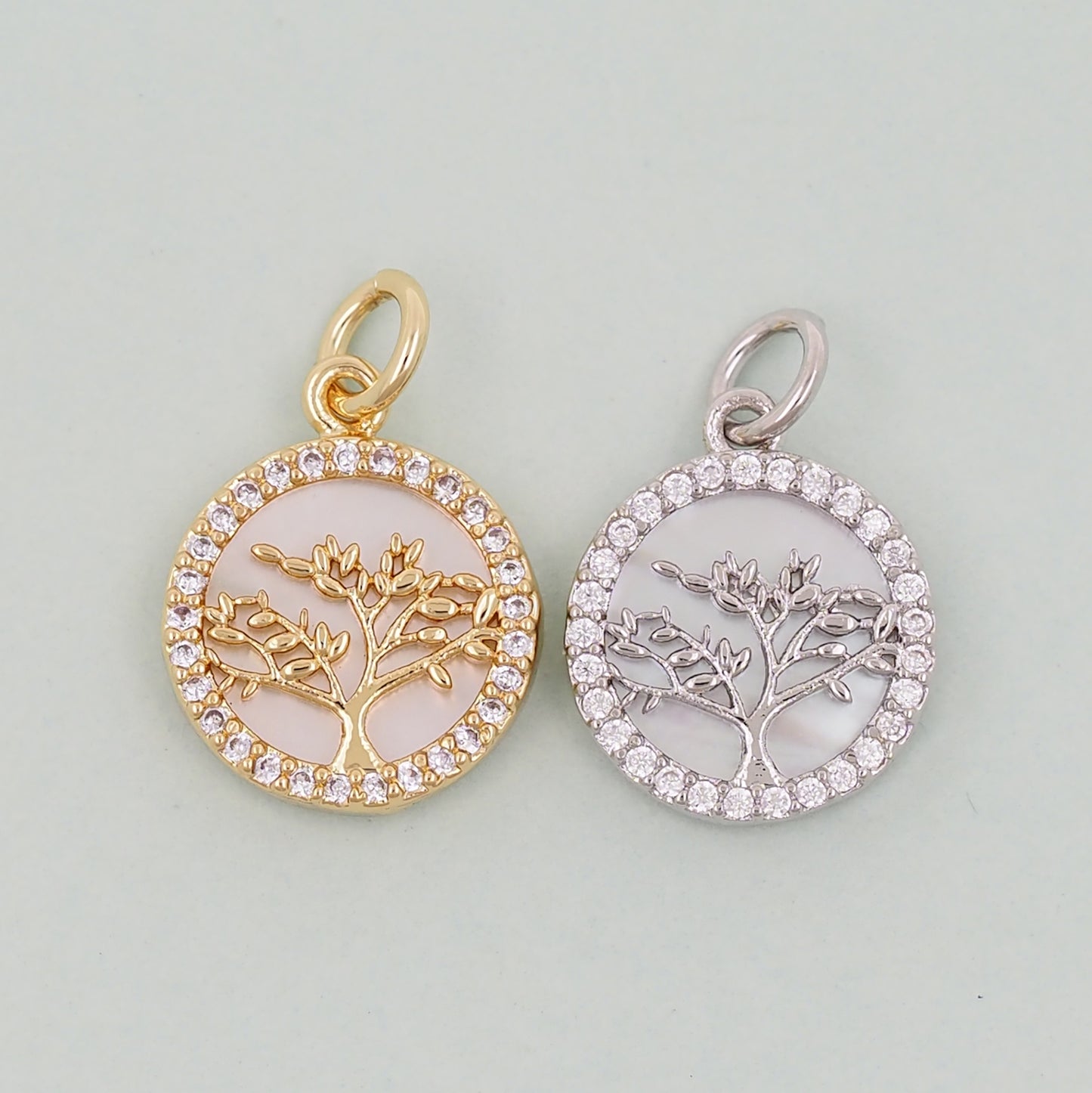 Gold tree of Life Charms,18K Gold Filled tree of Life Pendant,Silver tree of Life Charm Bracelet Necklace for DIY Jewelry Making Supply