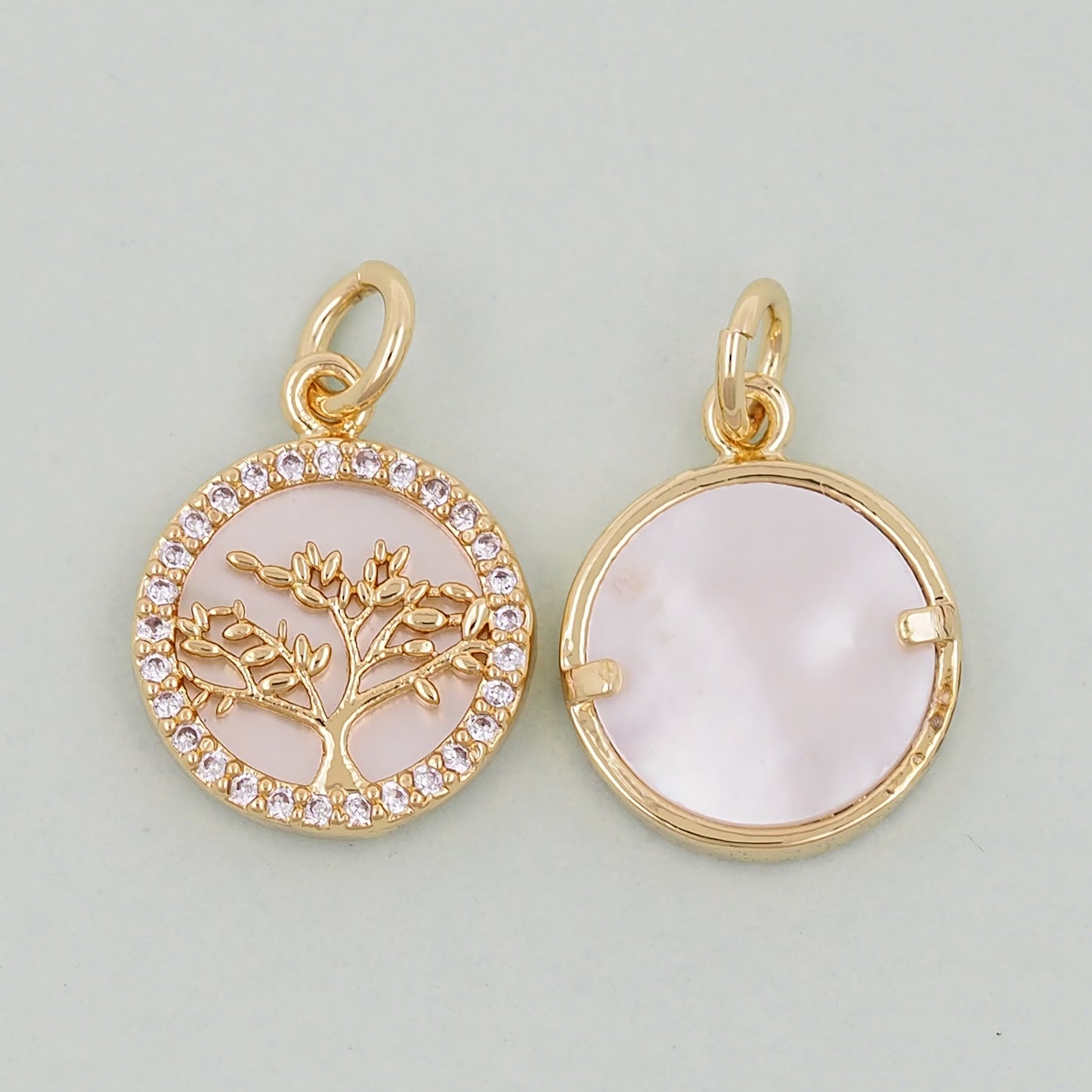Gold tree of Life Charms,18K Gold Filled tree of Life Pendant,Silver tree of Life Charm Bracelet Necklace for DIY Jewelry Making Supply