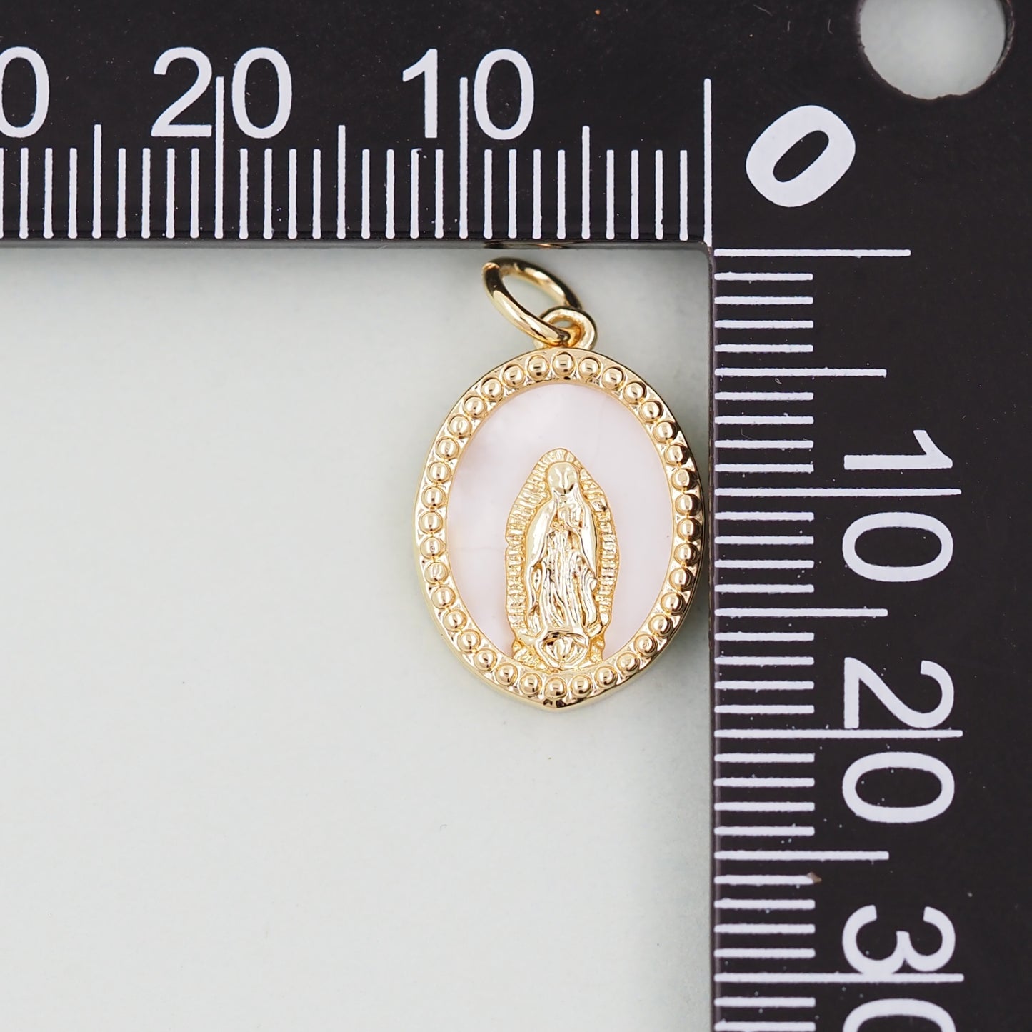 Gold Our Lady of Guadalupe Charms,18K Gold Filled virgin mary Pendant Charm Bracelet Necklace for DIY Jewelry Making Supply