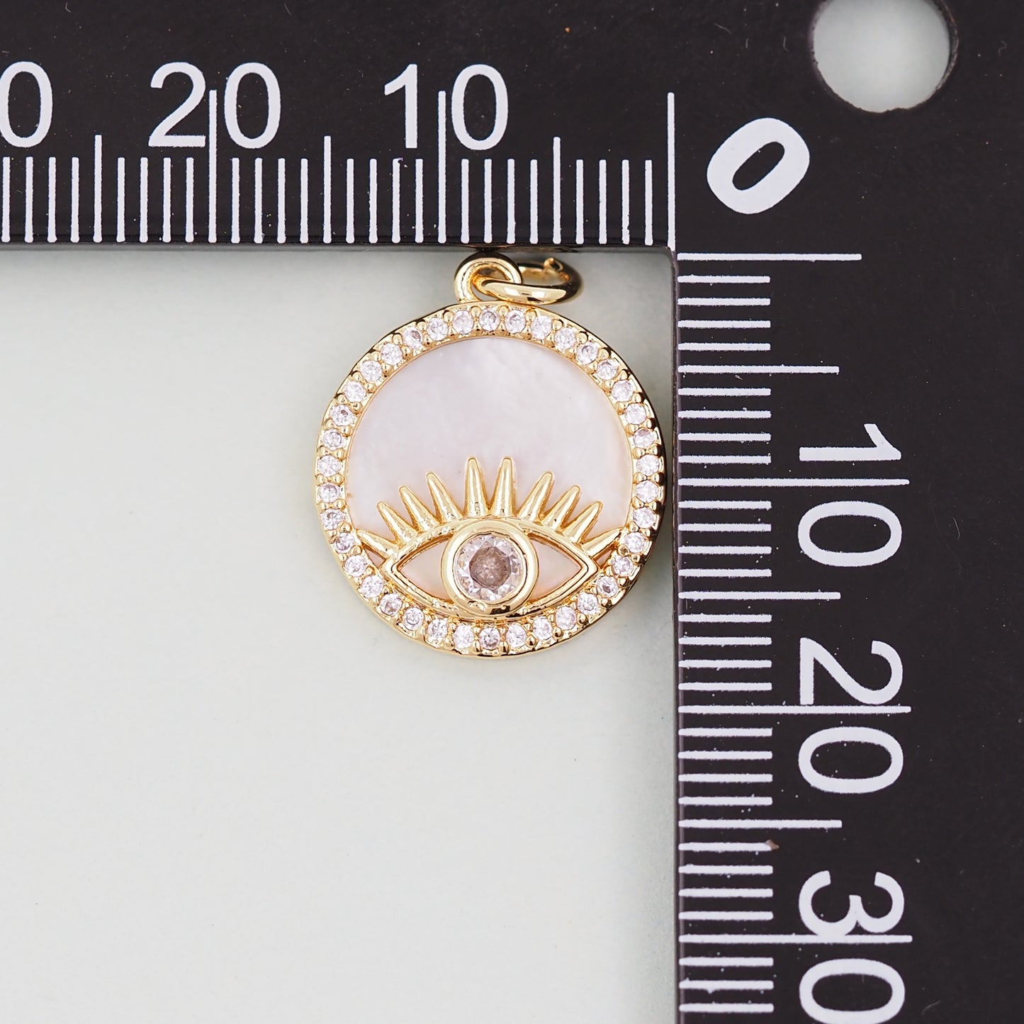 Gold Evil Eye Charms,18K Gold Filled Evil Eye Pendant,Evil Eye Charm Bracelet Necklace for DIY Jewelry Making Supply