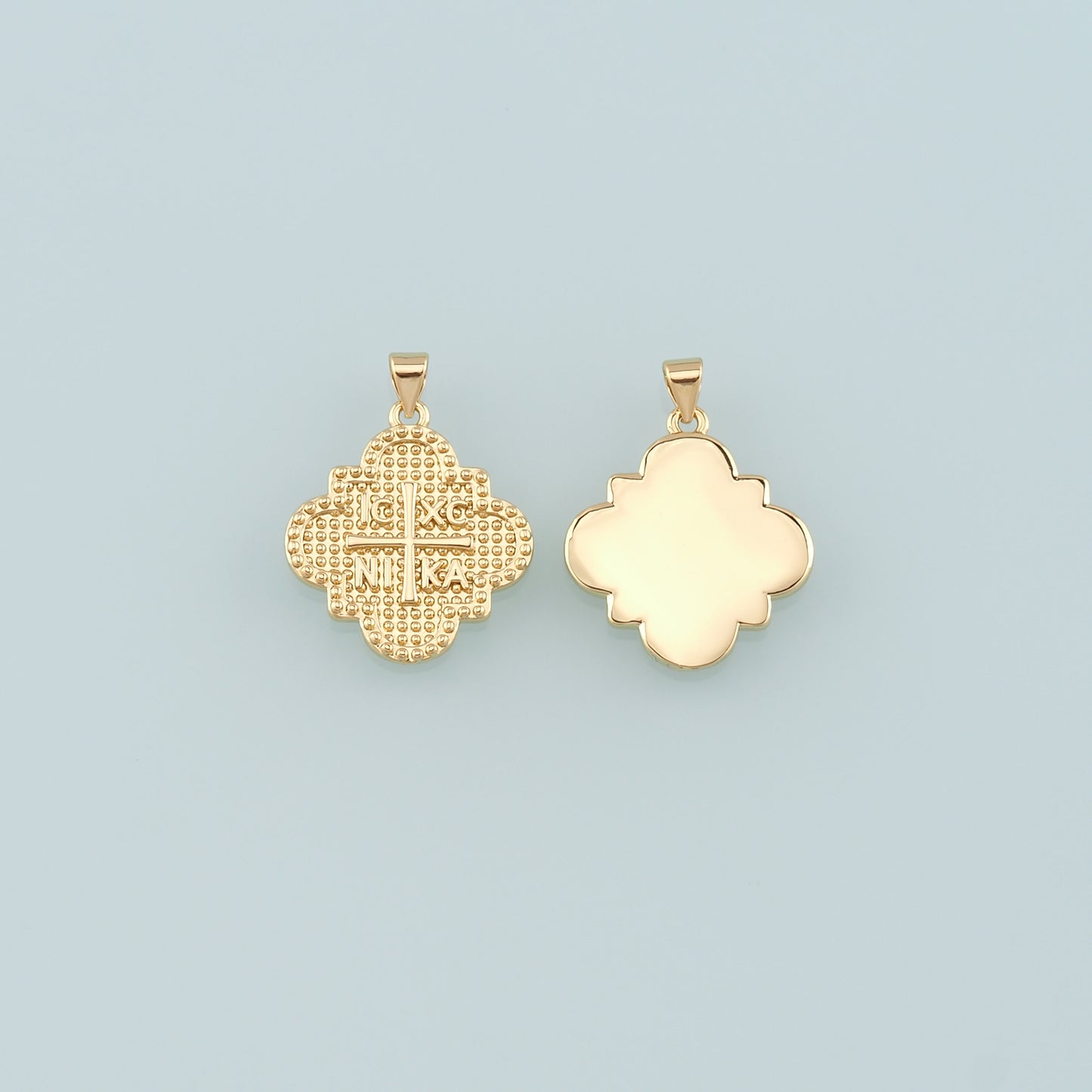 Gold Cross Charms,18K Gold Filled Cross Pendant,Religion Charm Bracelet Necklace for DIY Jewelry Making Supply