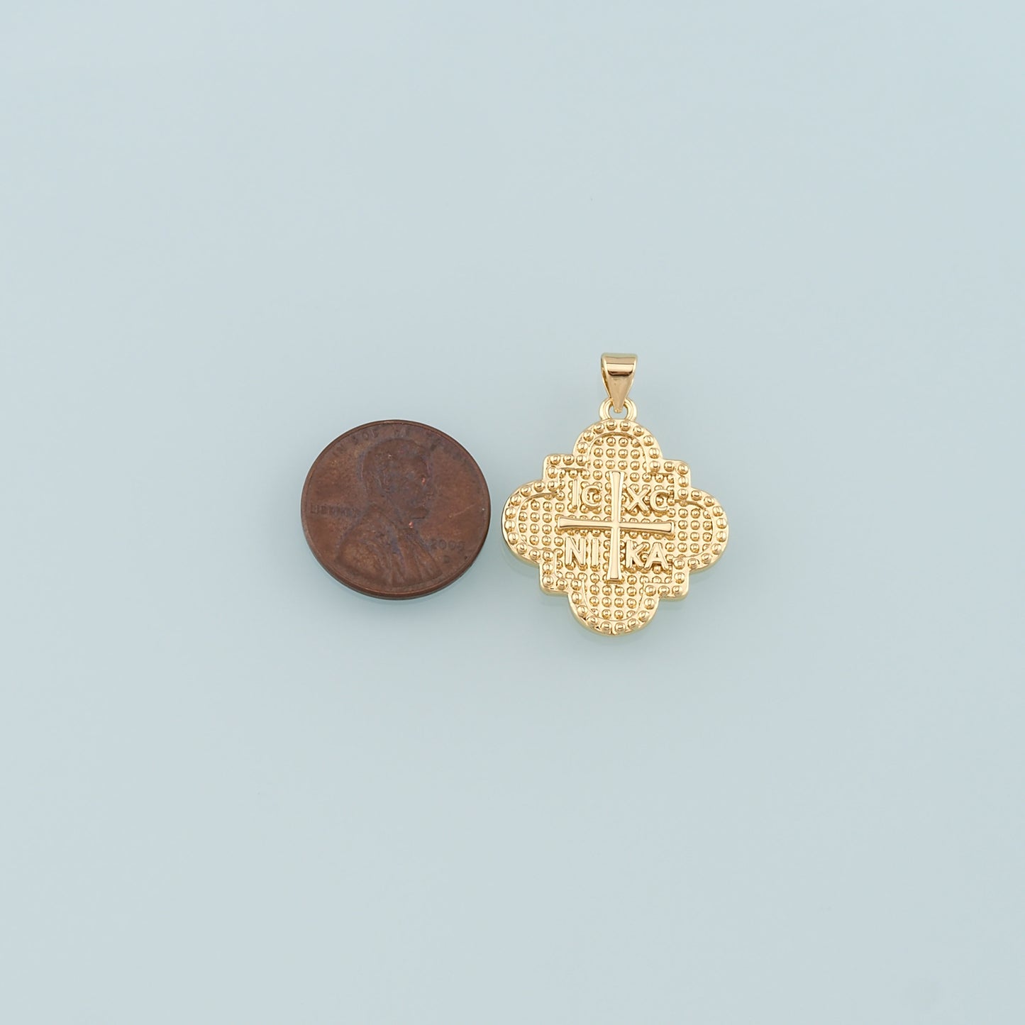 Gold Cross Charms,18K Gold Filled Cross Pendant,Religion Charm Bracelet Necklace for DIY Jewelry Making Supply