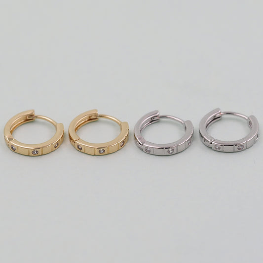 1pair 18K Gold Filled Hoops Earrings,Gold Earrings,Dainty Hoops Huggie,Gold Huggies Hoop Earrings