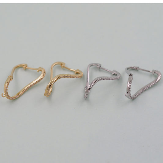 1pair 18K Gold Filled thin twist Hoops Earrings,Gold Earrings,Dainty Hoops Huggie,Gold Huggies Hoop Earrings