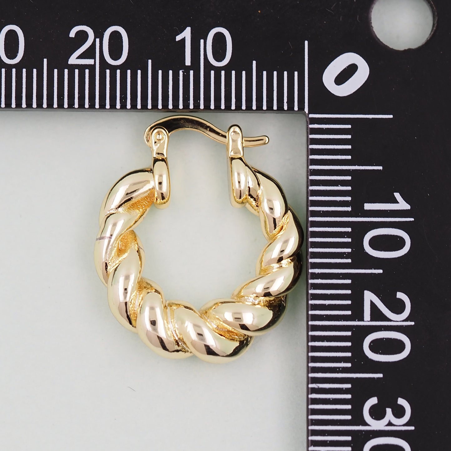 1pair 18K Gold Filled twist Hoops Earrings,Gold Earrings,Dainty Hoops Huggie,Gold Huggies Hoop Earrings