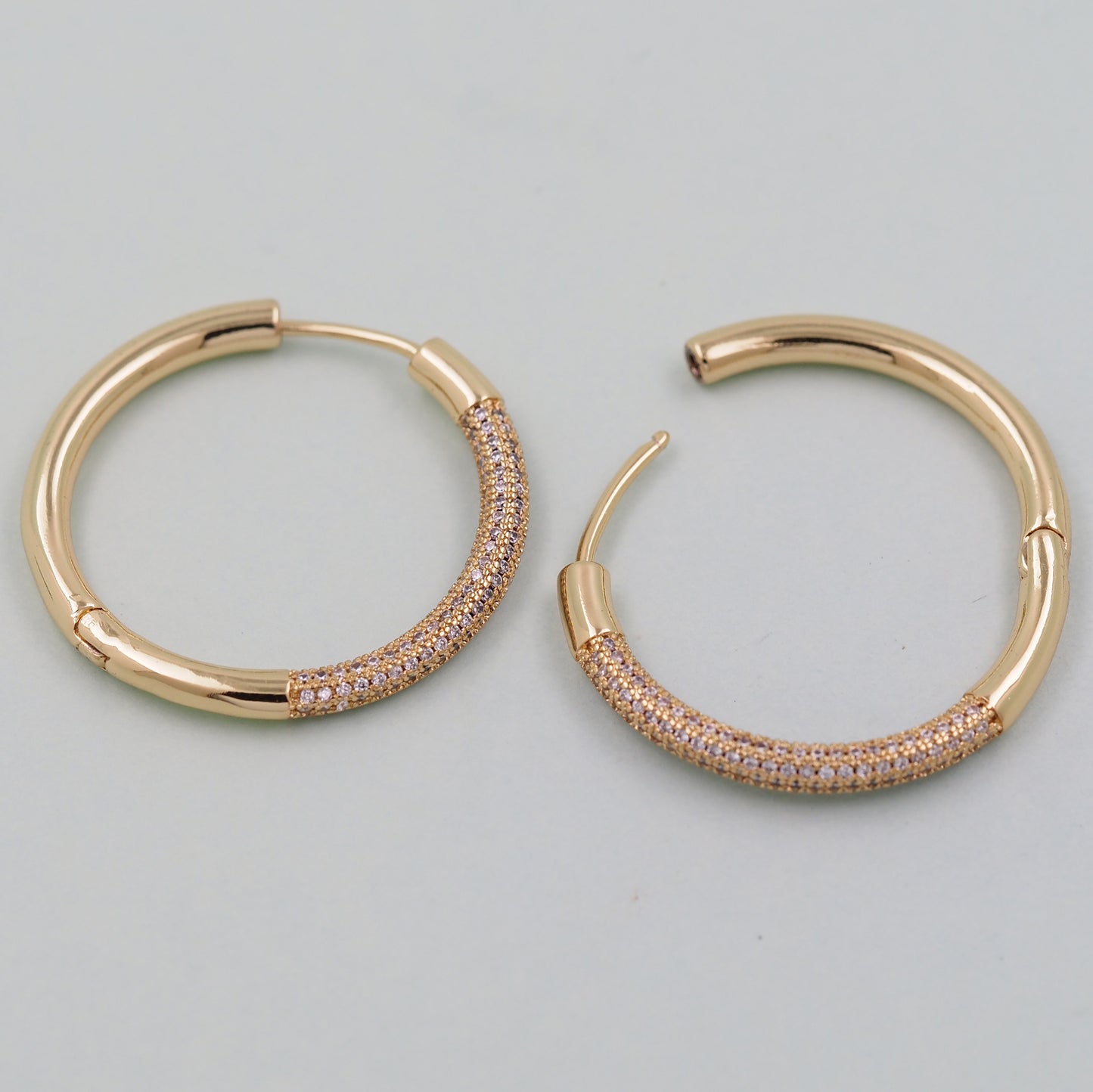 1pair 18K Gold Filled thin Hoops Earrings,Gold Earrings,Dainty Hoops Huggie,Gold Huggies Hoop Earrings 35mm