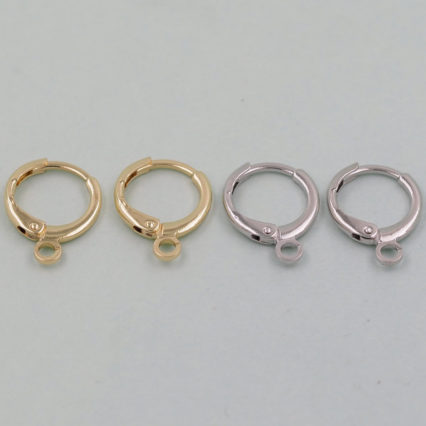 1pair 18K Gold Filled Hoops earring components,Gold Earrings,Dainty Hoops Huggie,Gold Huggies Hoop Earrings