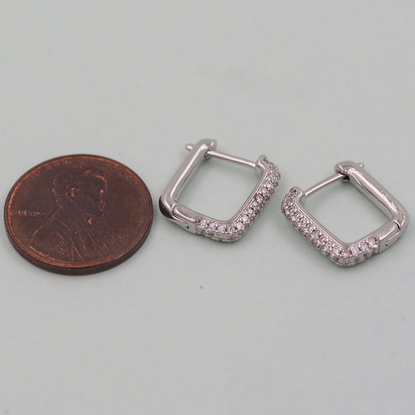 1pair 18K Gold Filled square Hoops Earrings,Gold Rectangle Earrings,Dainty Hoops Huggie,Gold Huggies Hoop Earrings