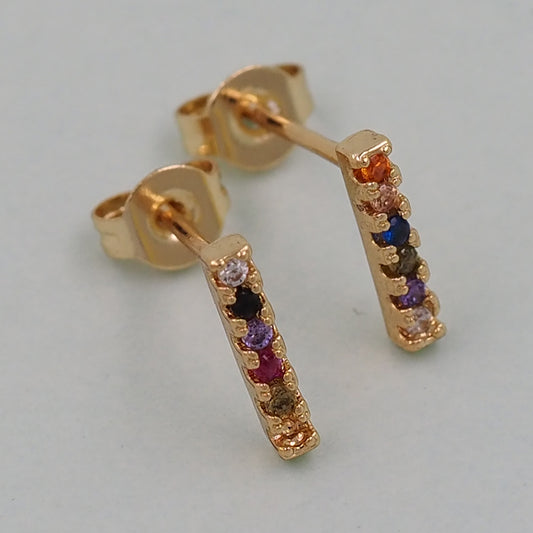 1pair 18K Gold Filled strip bar Earrings,Gold Earrings,Dainty  Earrings