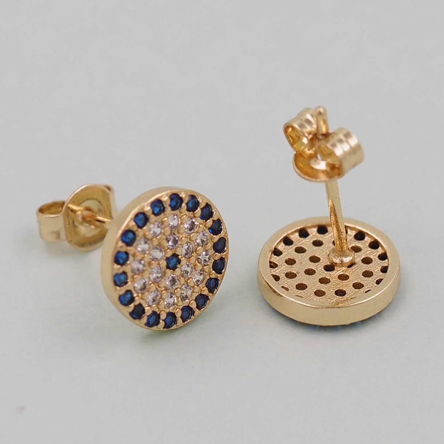 1pair 18K Gold Filled Evil Eye Earrings,Gold Earrings,Dainty Earrings