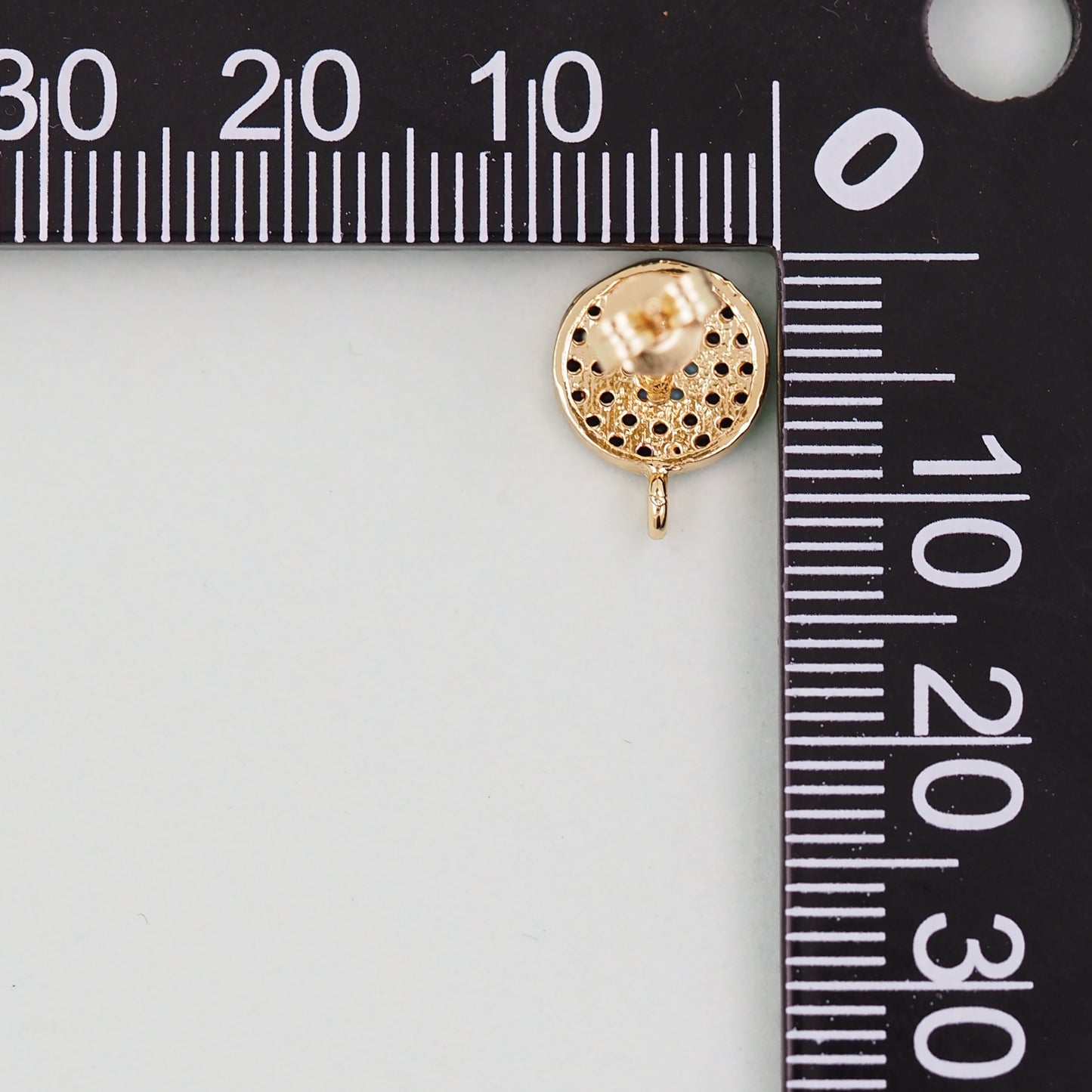 1pair 18K Gold Filled Evil Eye Earrings,Gold Round Earrings,Dainty Earrings