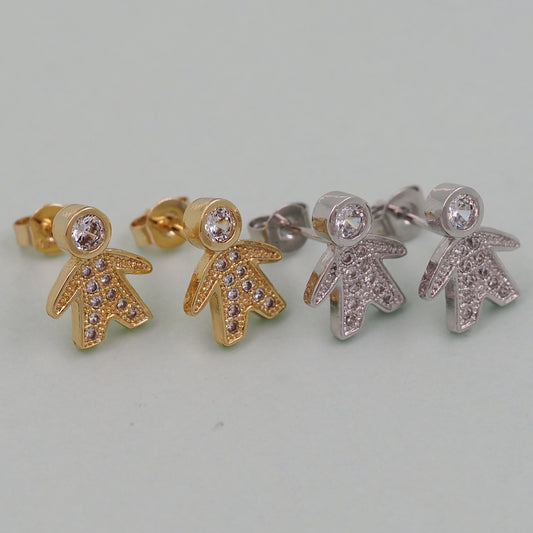 1pair 18K Gold Filled Boy Earrings,Gold Earrings,Dainty Earrings