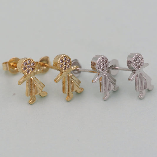 1pair 18K Gold Filled Girl Earrings,Gold Earrings,Dainty Earrings