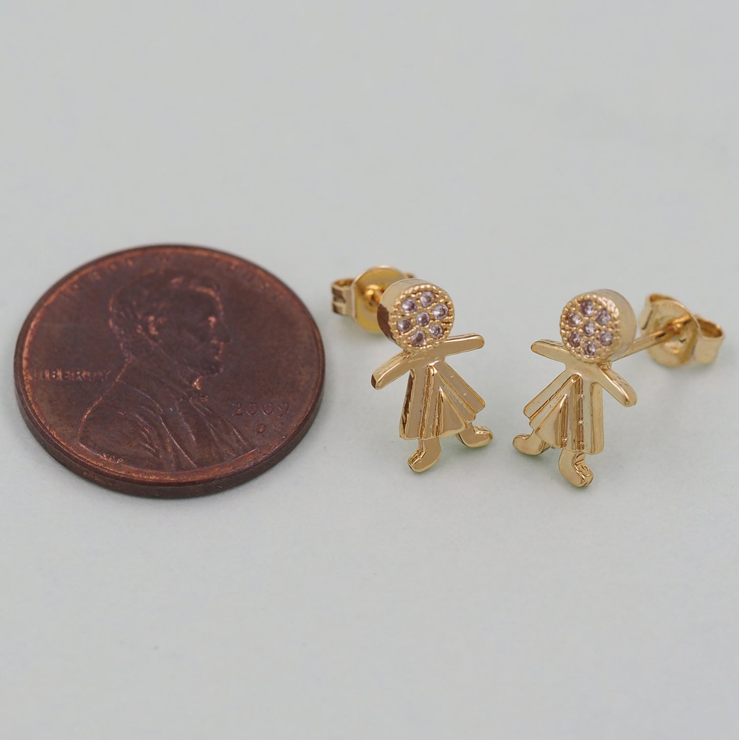 1pair 18K Gold Filled Girl Earrings,Gold Earrings,Dainty Earrings
