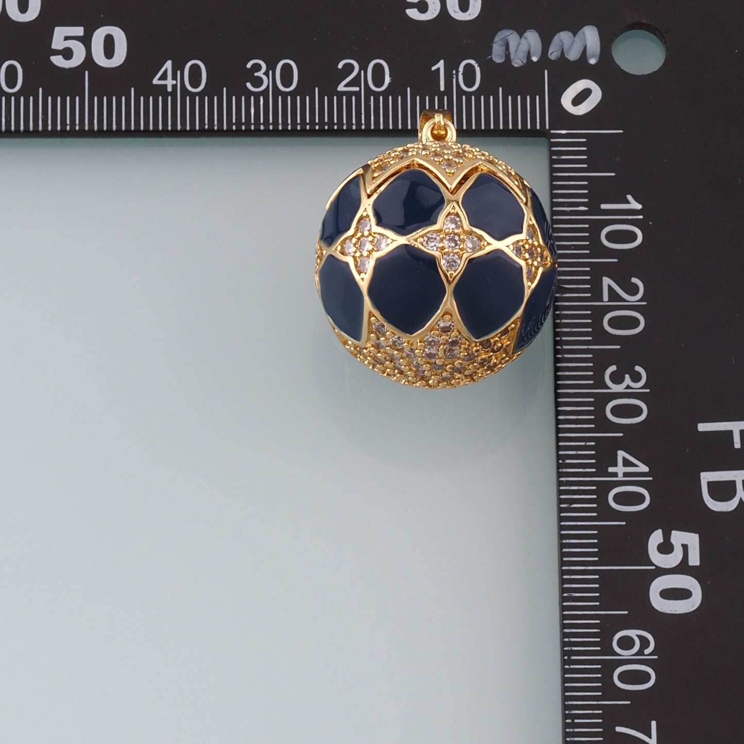 Gold Ball Charms,18K Gold Filled Round Pendant,Enamel Round Charm Bracelet Necklace for DIY Jewelry Making Supply