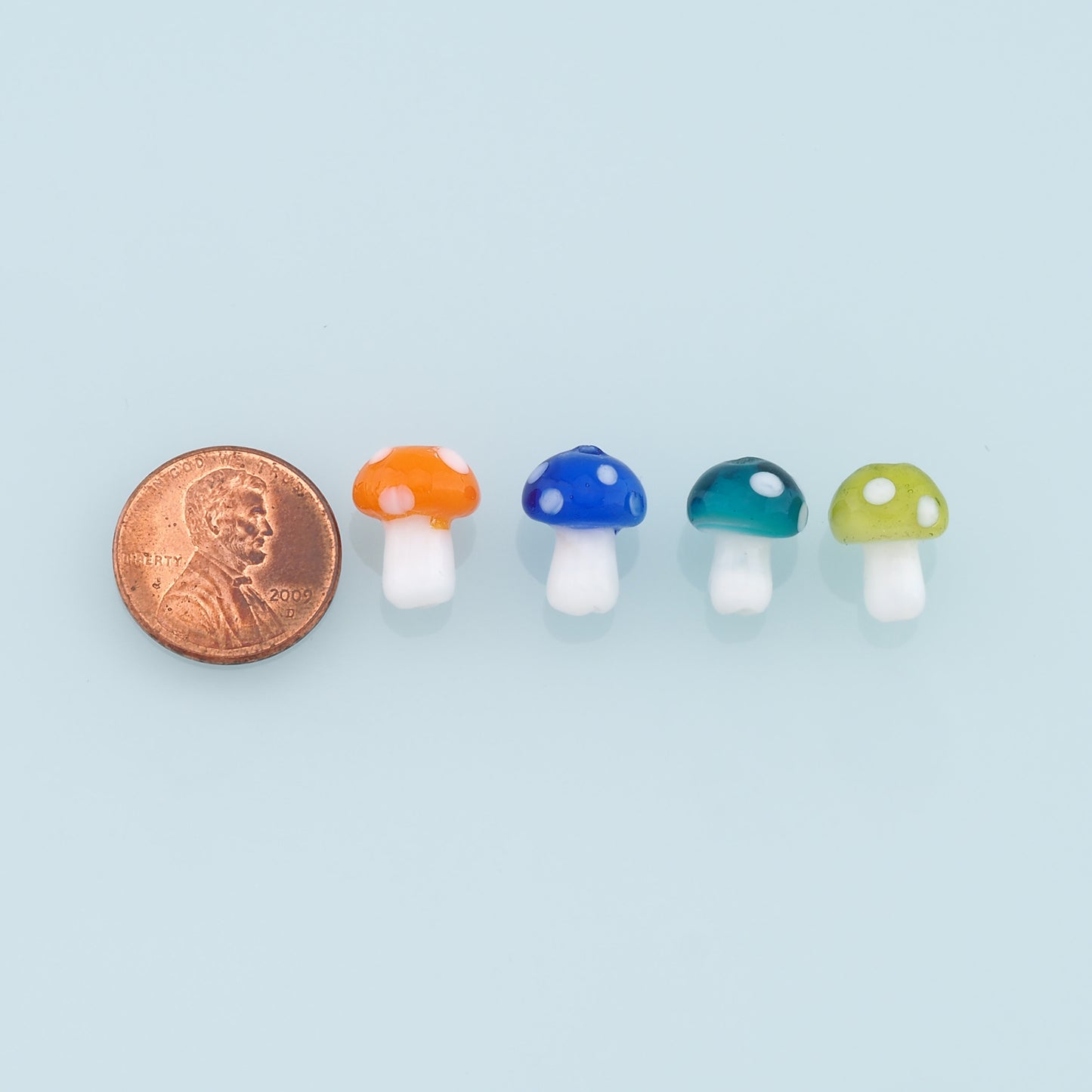 Mixed 25pcs Glass Mushroom Beads,Mushroom Bead,Lampwork Colorful Mushroom Beads for DIY Jewelry Making Supply,Random Colors