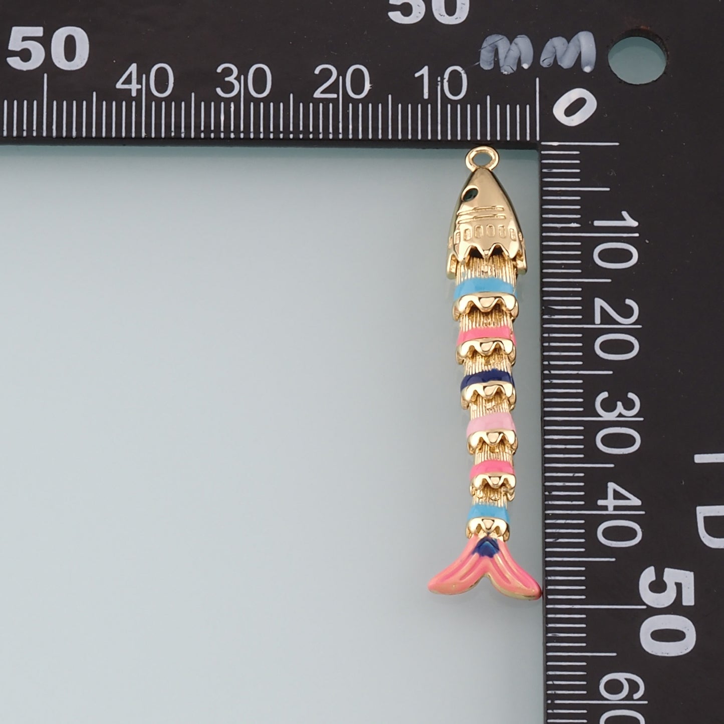 Gold Fish Charms,18K Gold Filled Fish Pendant,Enamel Ocean Charm Bracelet Necklace for DIY Jewelry Making Supply