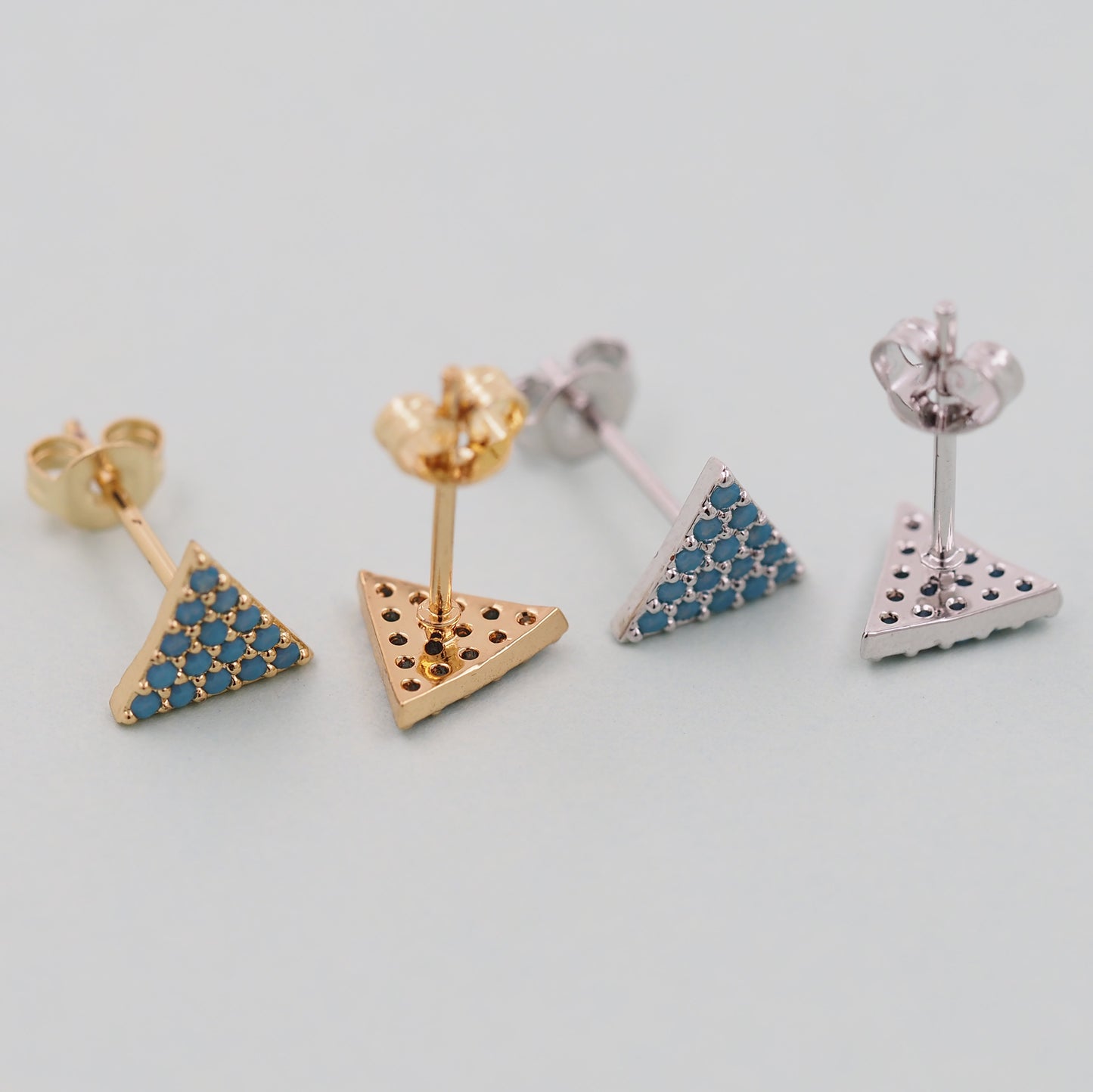 1pair 18K Gold Filled Triangle Earrings,Gold Earrings,Dainty Earrings