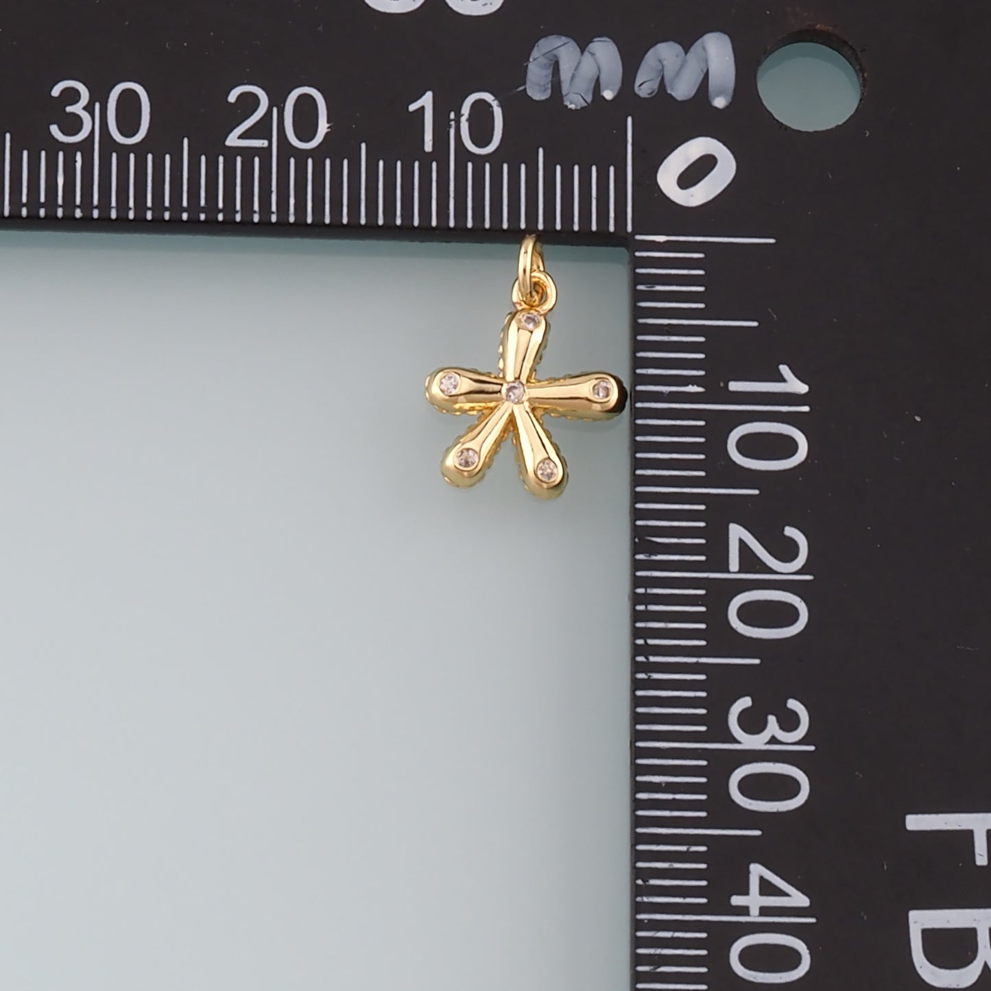Gold Flower Charms,18K Gold Filled Flower Pendant,Flower Charm Bracelet Necklace for DIY Jewelry Making Supply